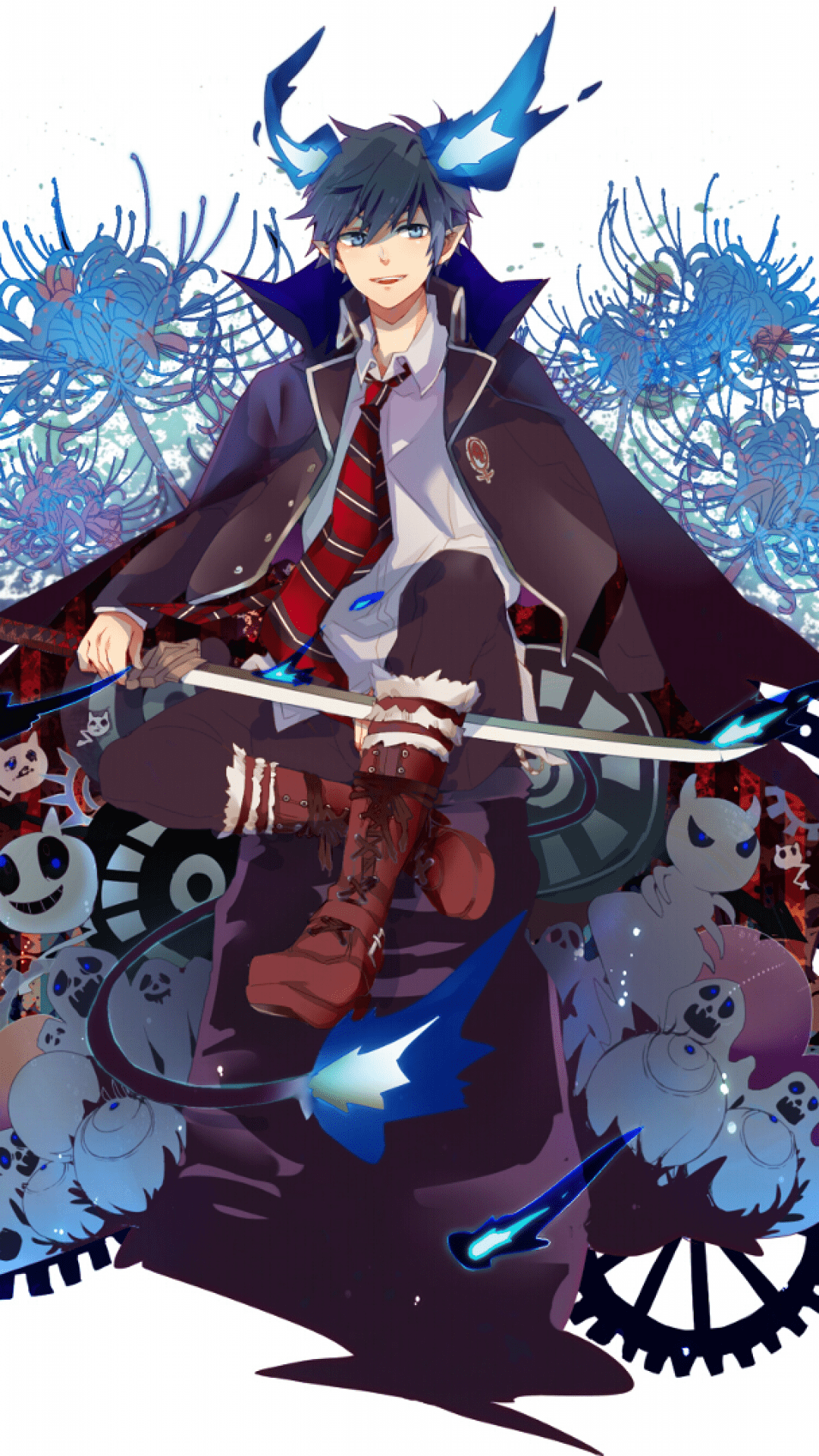 1080x1920 Rin Blue Exorcist Wallpaper