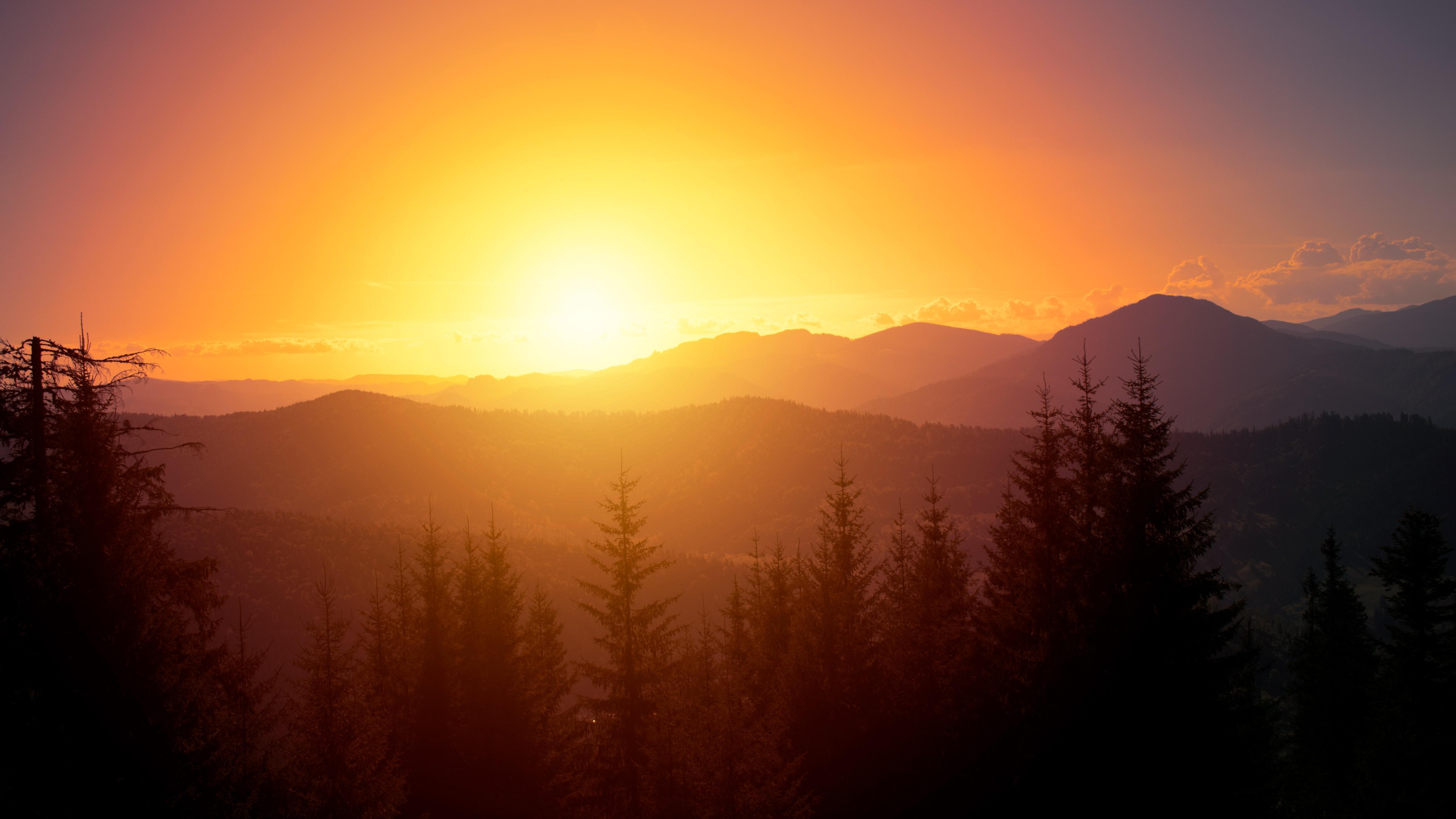 5120x2880 Mountain Sunrise Wallpaper Sky At Morning