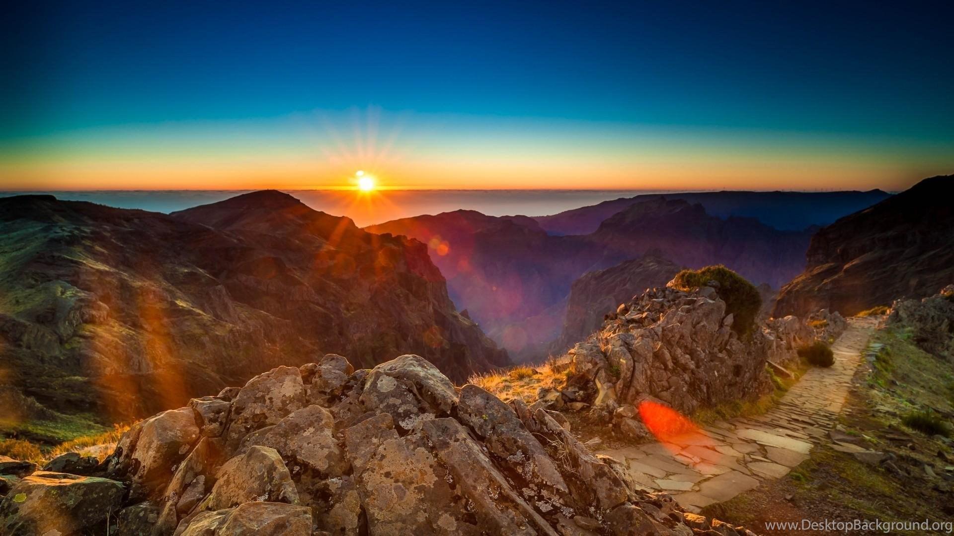1920x1080 Download Beautiful Mountain Sunrise Wallpaper Wide Desktop Background