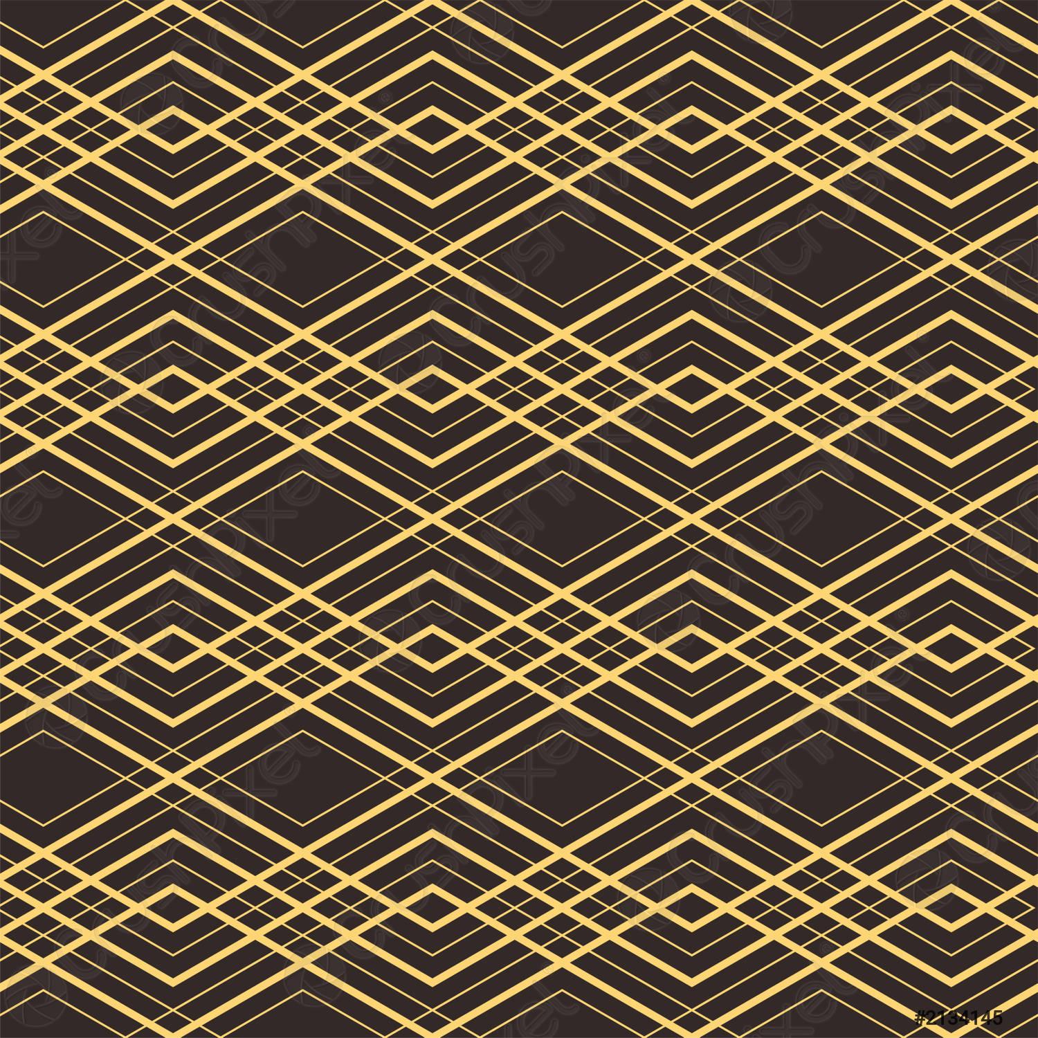 1500x1500 Art Deco vector semless pattern Vintage decorative gold geometric background