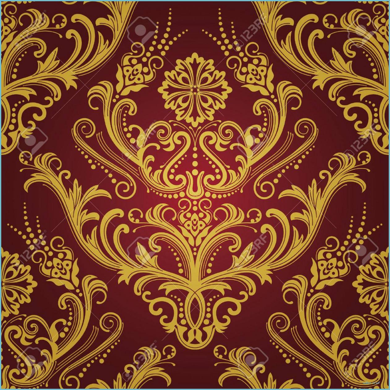 1261x1261 Luxury Red & Gold Floral Damask Wallpaper Red Gold