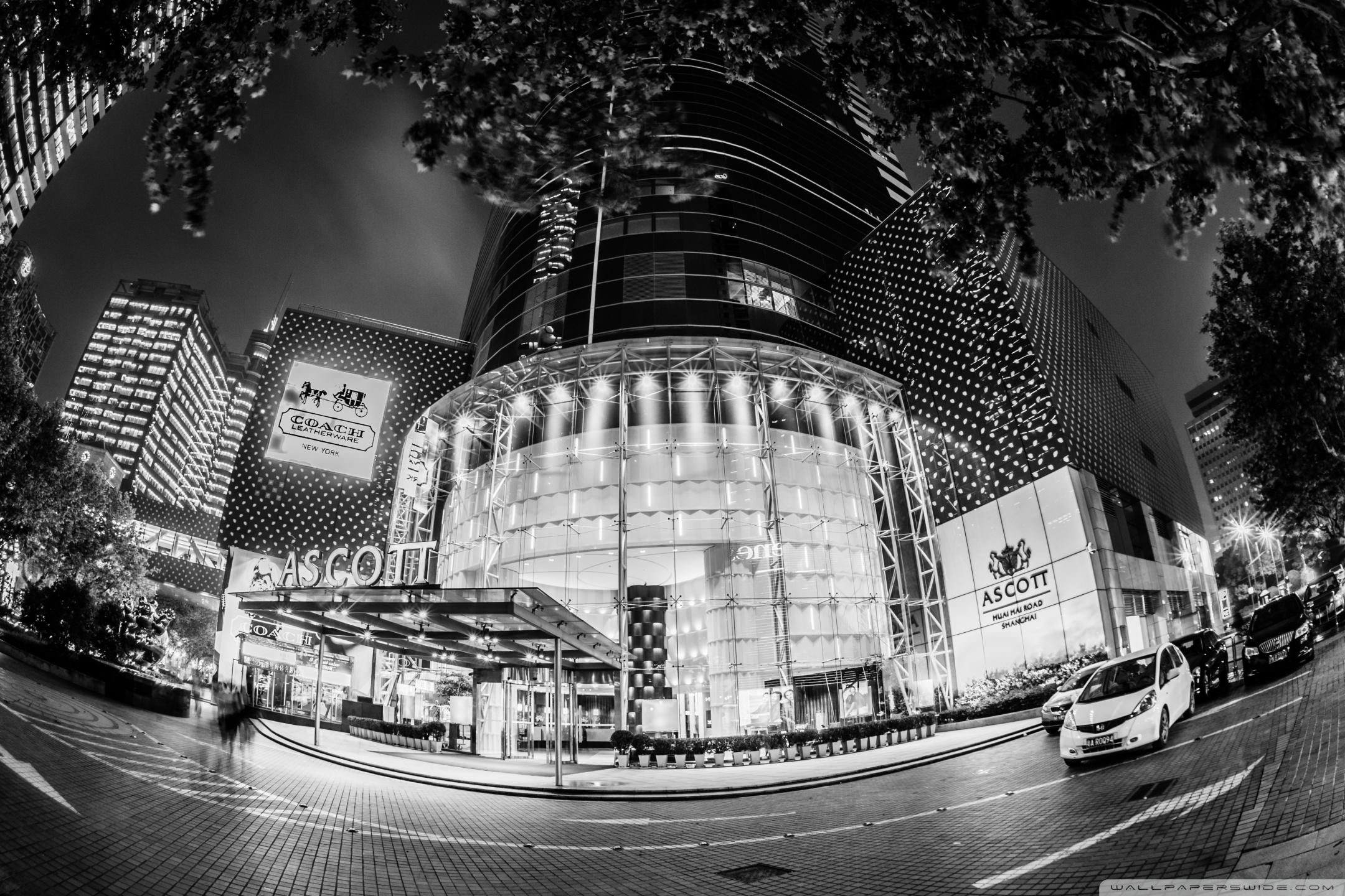 2160x1440 luxury white wallpaper, fisheye lens, architecture, metropolitan area, black and white, photography