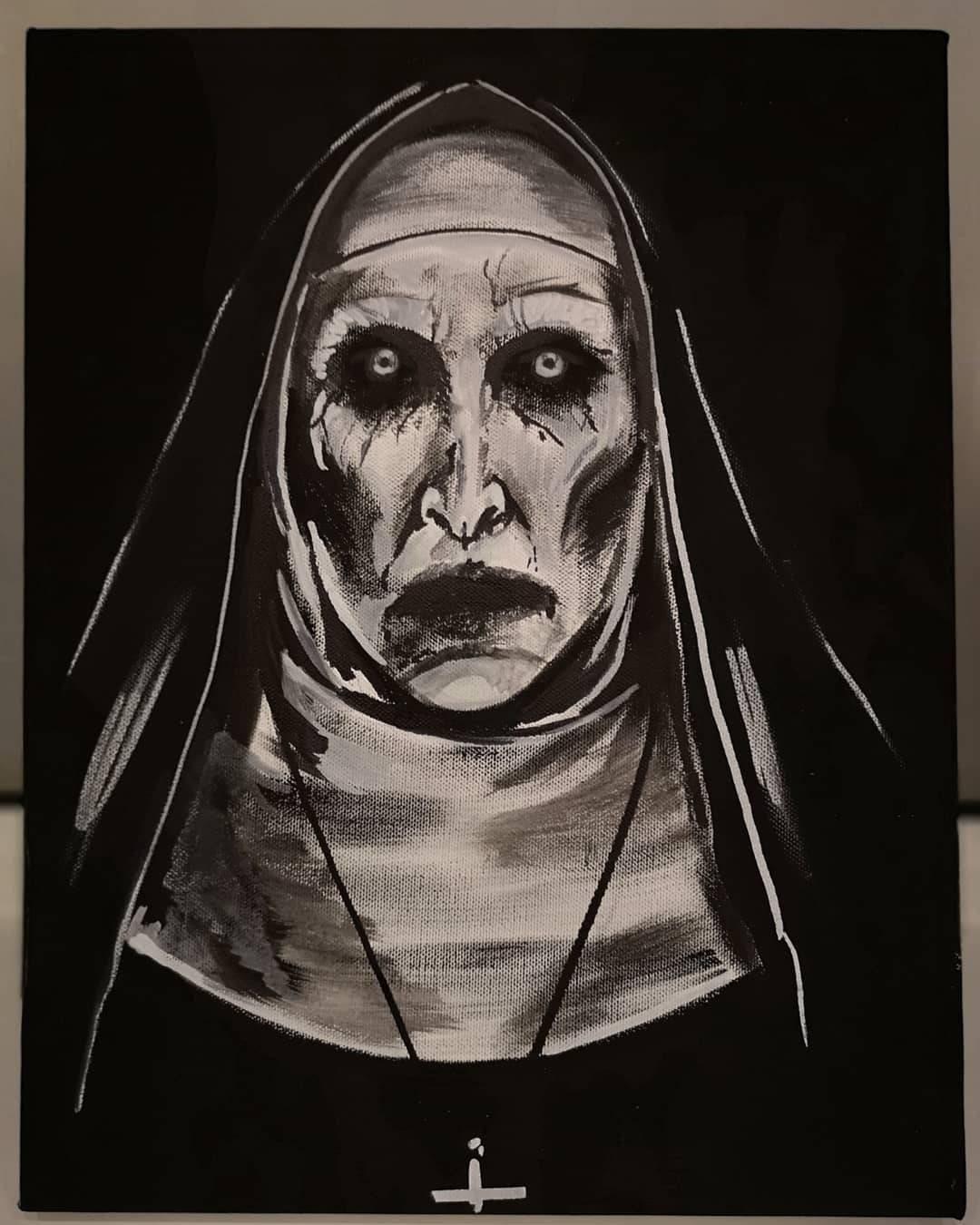 1080x1350 Valak The Nun / The Conjuring acrylic painting
