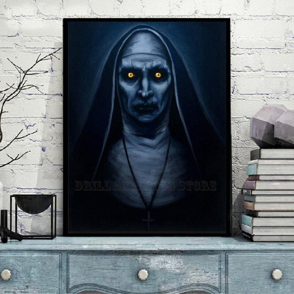 960x960 Horror movie character valak diamond painting Home wall decoration Halloween gift 5D DIY full embroidery mosaic pattern craft. Diamond Painting Cross Stitch