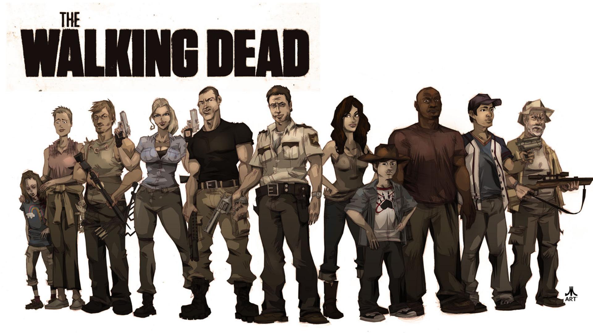 1920x1080 Awesome The Walking Dead Background Picture Hdq For Dead Characters Art