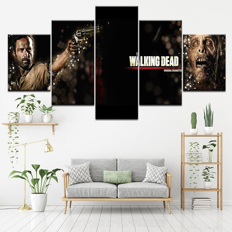 960x960 Canvas Painting The Walking Dead 5 Pieces Wall Art Painting Modular Wallpaper Poster Print for living room Home Decor. Painting & Calligraphy