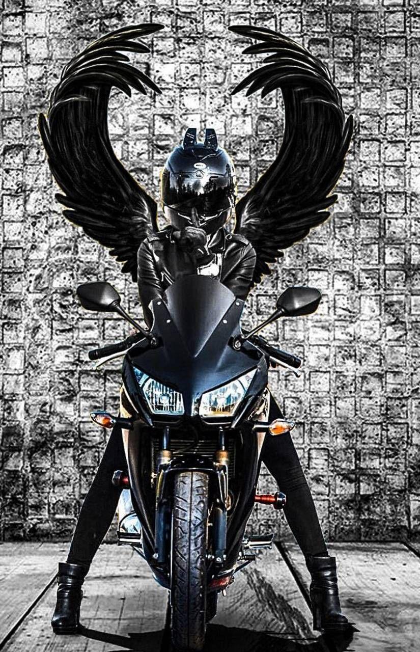 825x1280 Lady Biker Wallpaper