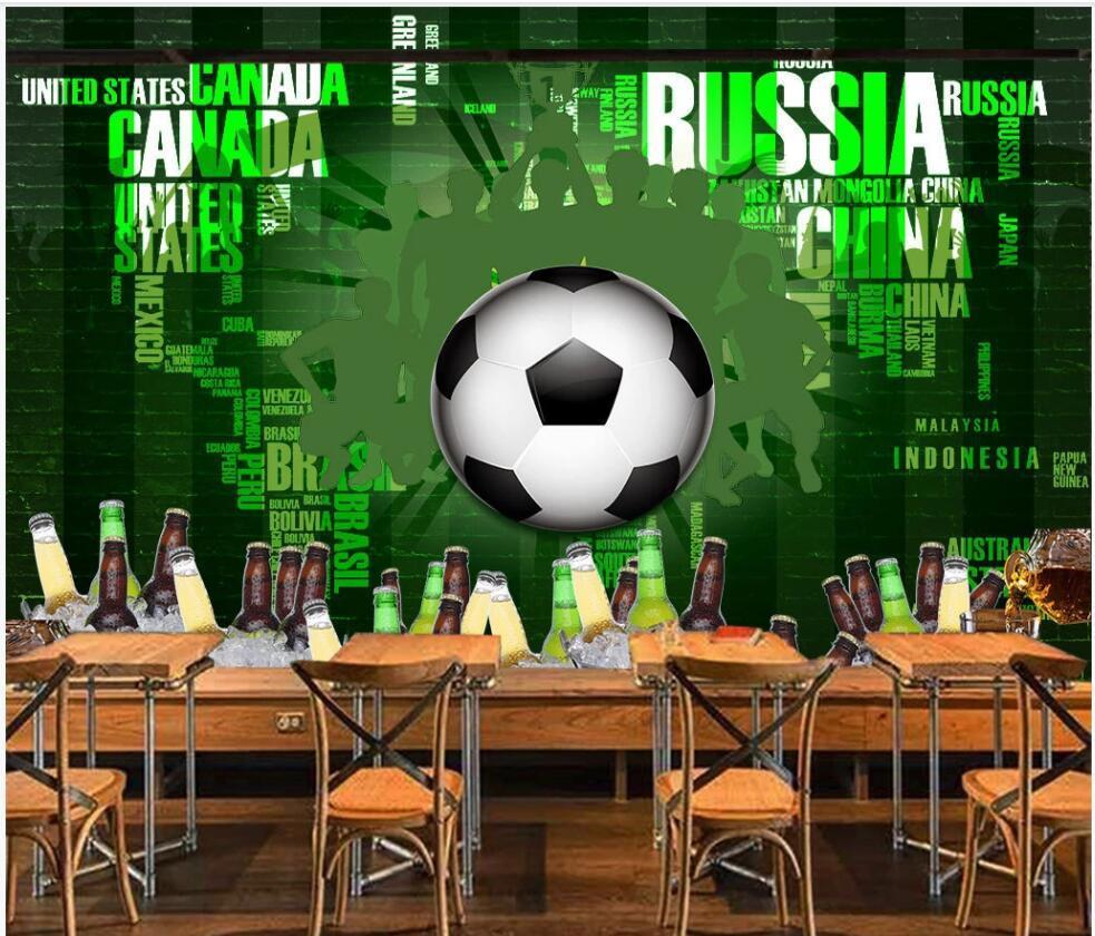983x840 3D Wall Murals Wallpaper For Walls 3 D World Football English Background Wall Living Room 3D Wallpaer Custom Photo Mural Home Decor From Shu $12.3