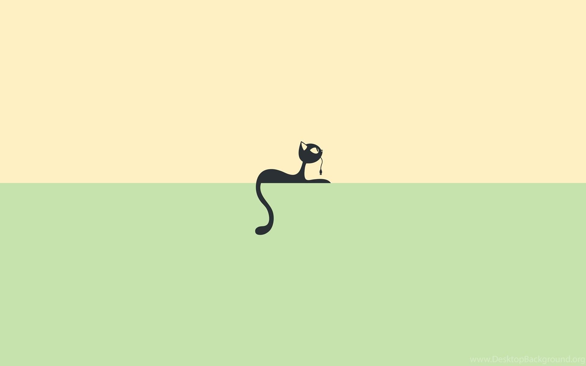 1920x1200 Elegant Black Cartoon Cat 1129 - Elegant Desktop Wallpaper Desktop Background