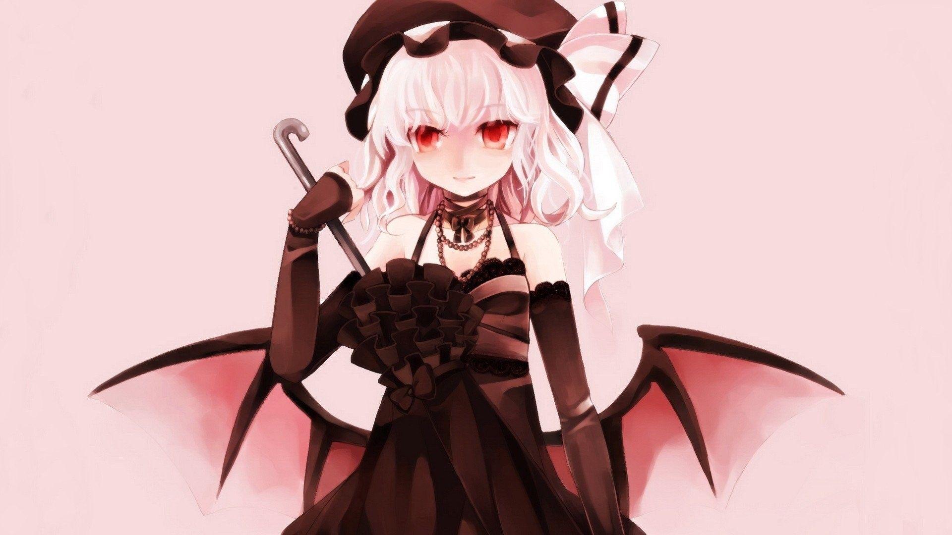 cute anime vampire girl with fangs