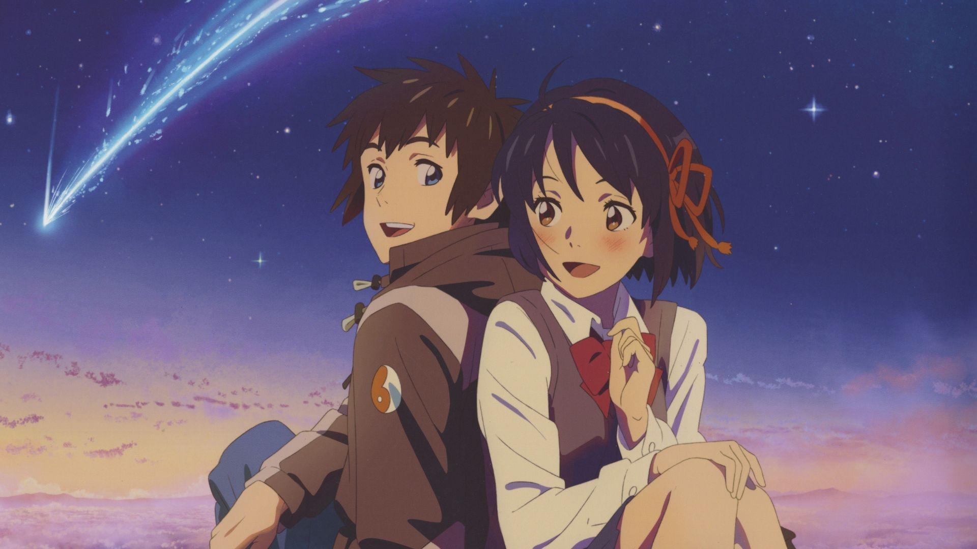 1920x1080 Desktop wallpaper cute couple, mitsuha miyamizu, taki tachibana, kimi no na wa., HD image, picture, background, 349a38