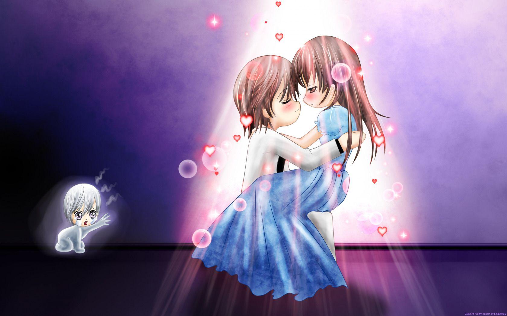 1680x1050 Download wallpaper girl, Wallpaper, anime, boy, art, Vampire Knight