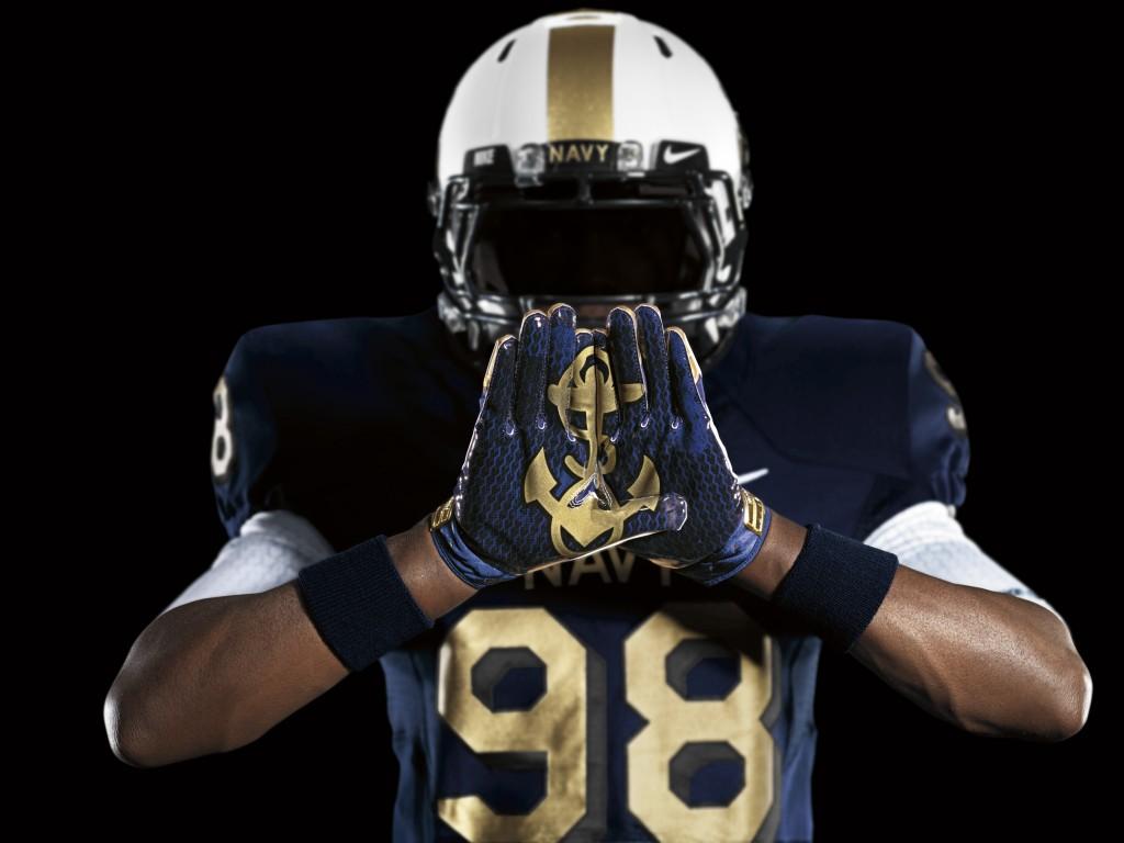 usna football gloves