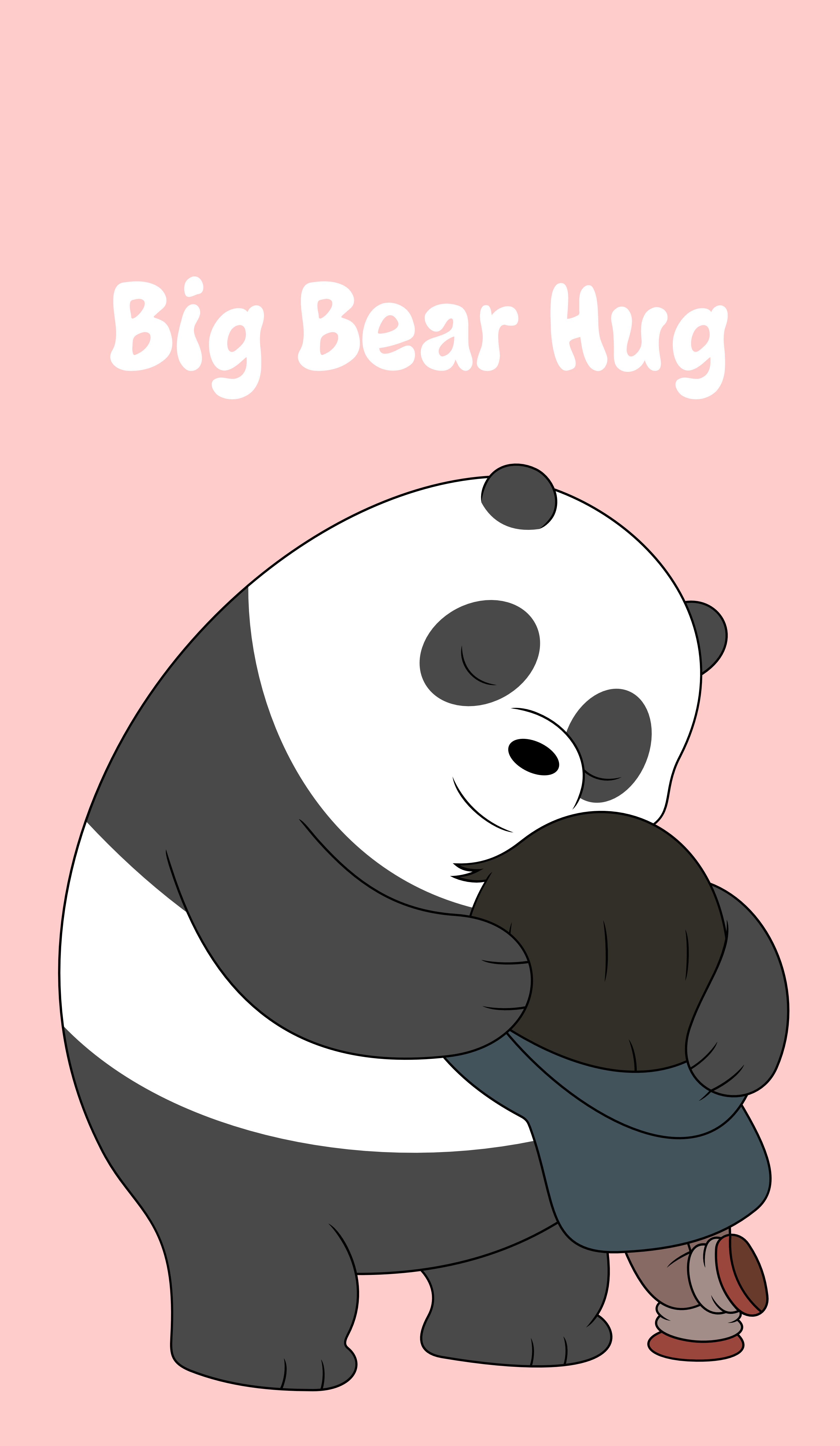 3256x5603 Polar Bear Hug Cartoon