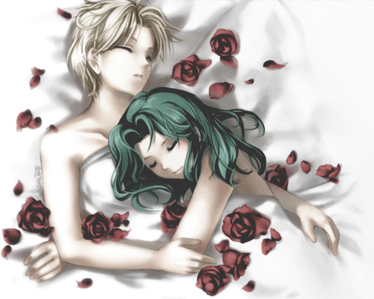 1280x1024 Anime Love Animated Love Couple HD Wallpaper