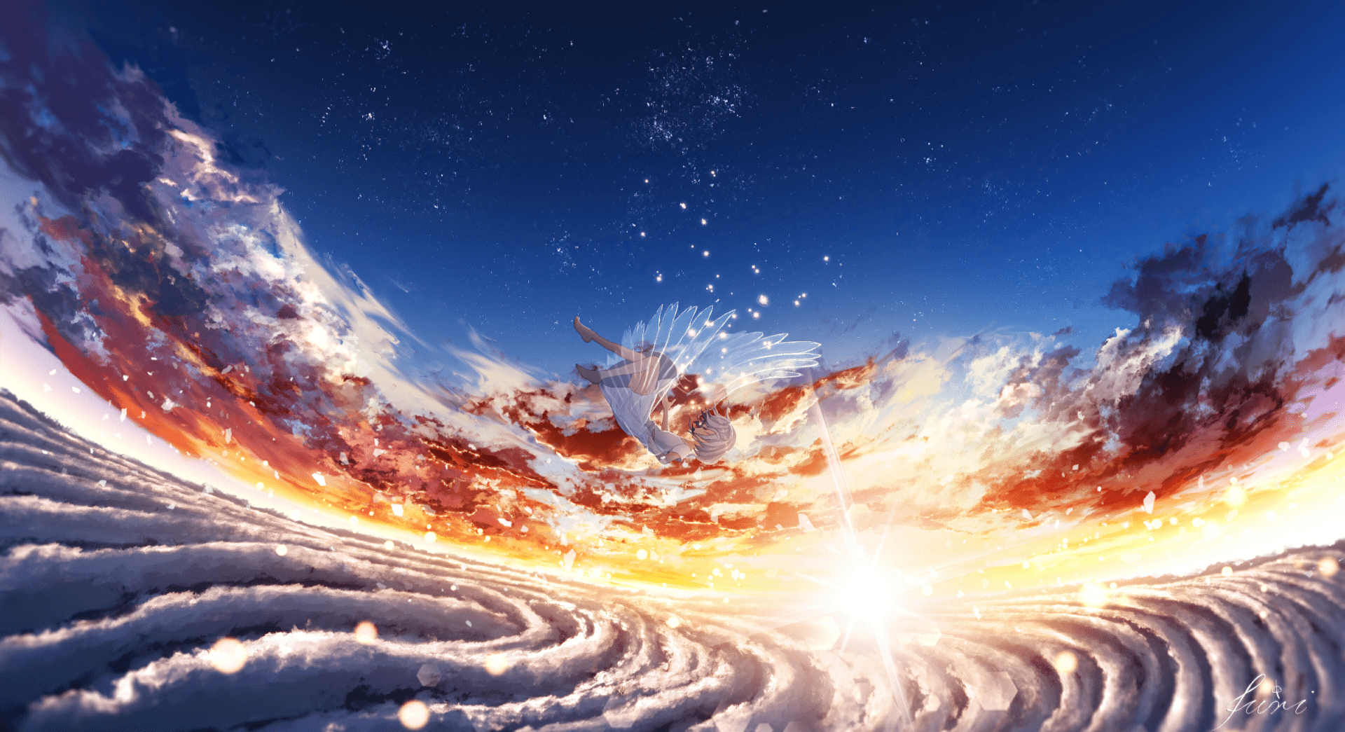 1920x1045 Fallen angel falling from the sky live wallpaper [DOWNLOAD FREE]