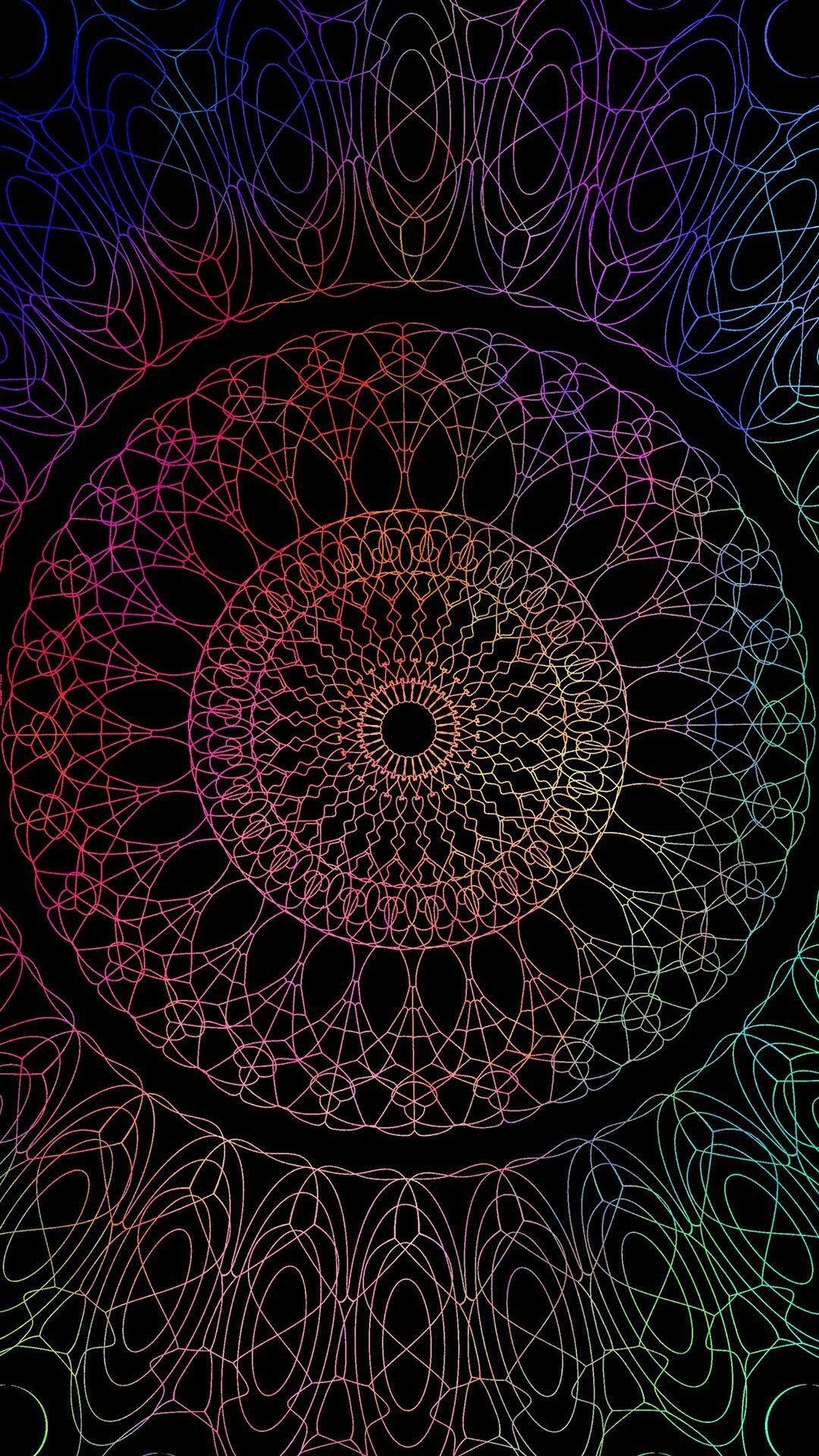 Download Amoled Flower Mandala Wallpaper  Wallpaperscom