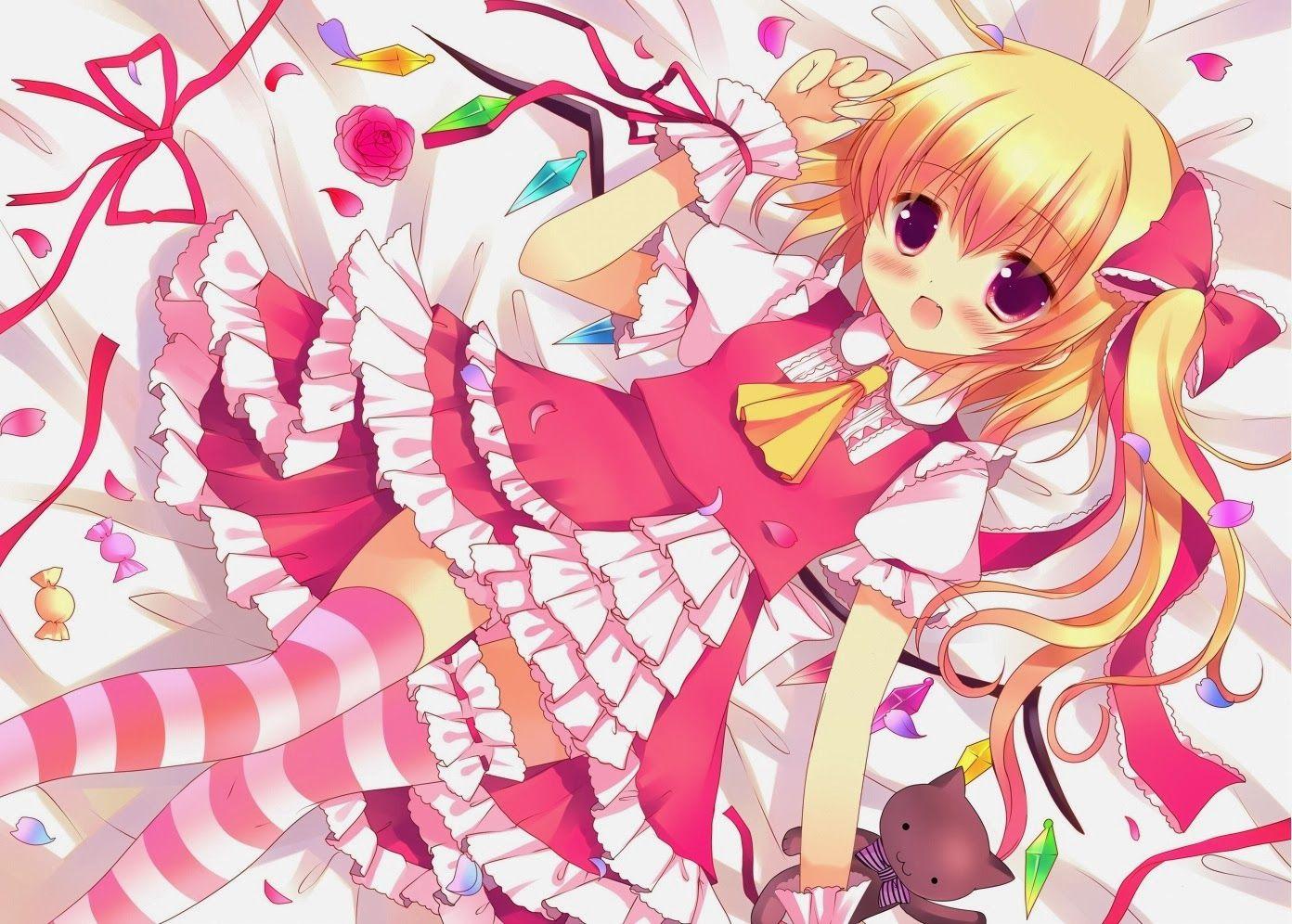 1392x996 Cute Touhou flandre scarlet Anime Girl Wallpaper