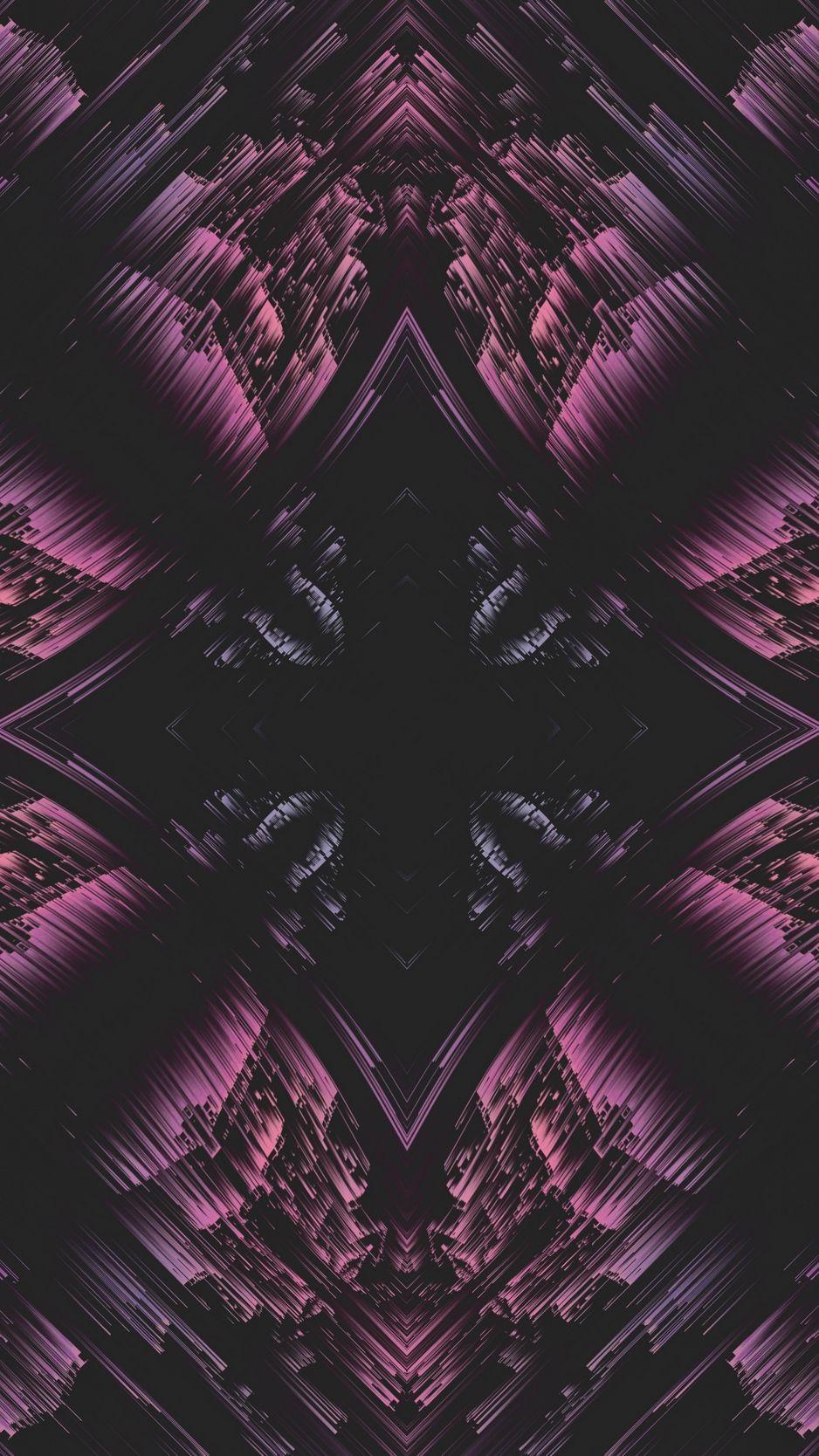 938x1668 Download wallpaper 938x1668 mandala, neon, art, glitch art, lines