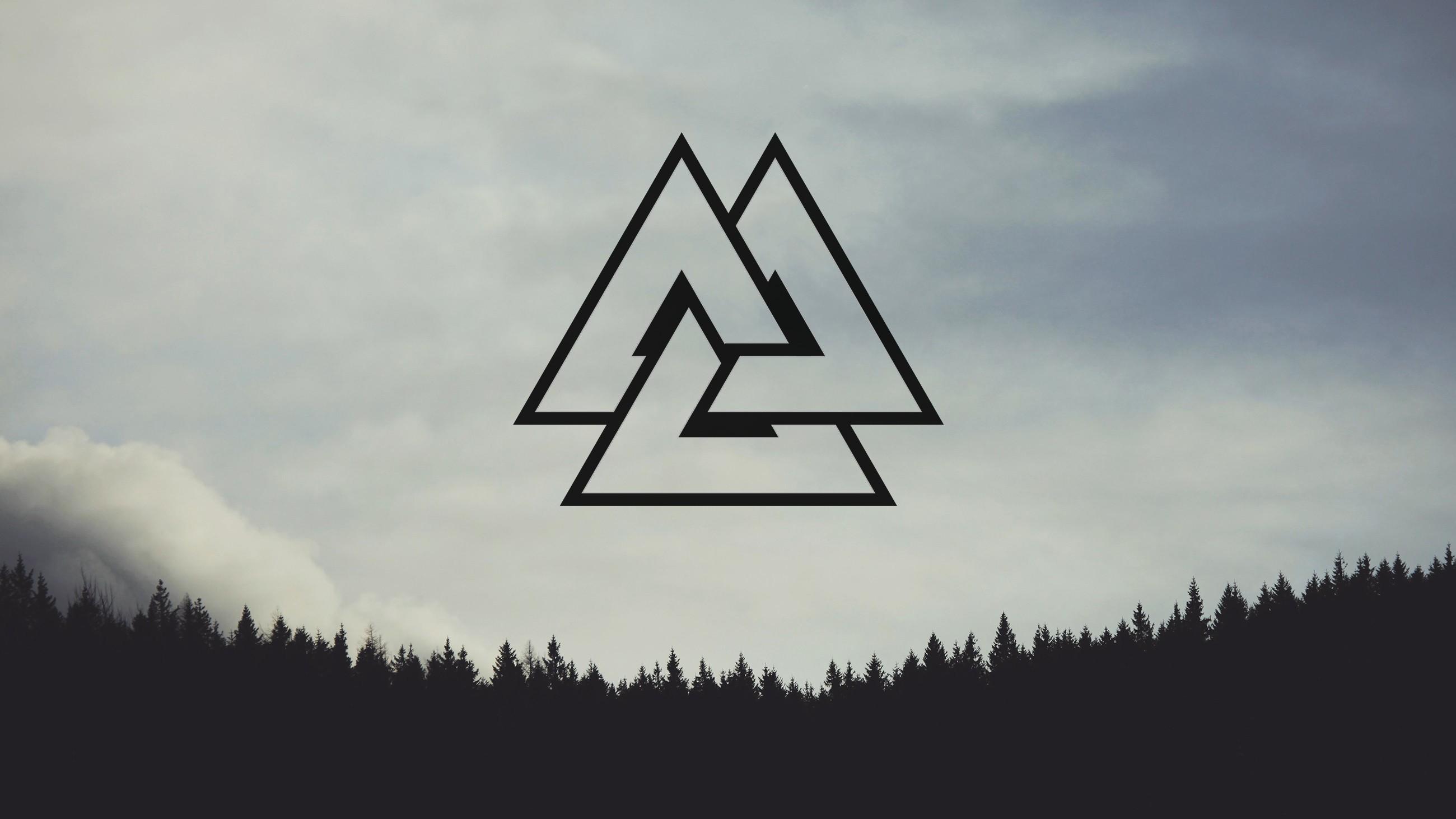 2600x1462 #Nordic, #valknut, #forest, #nordic landscapes, #pine trees wallpaper. Mocah HD Wallpaper