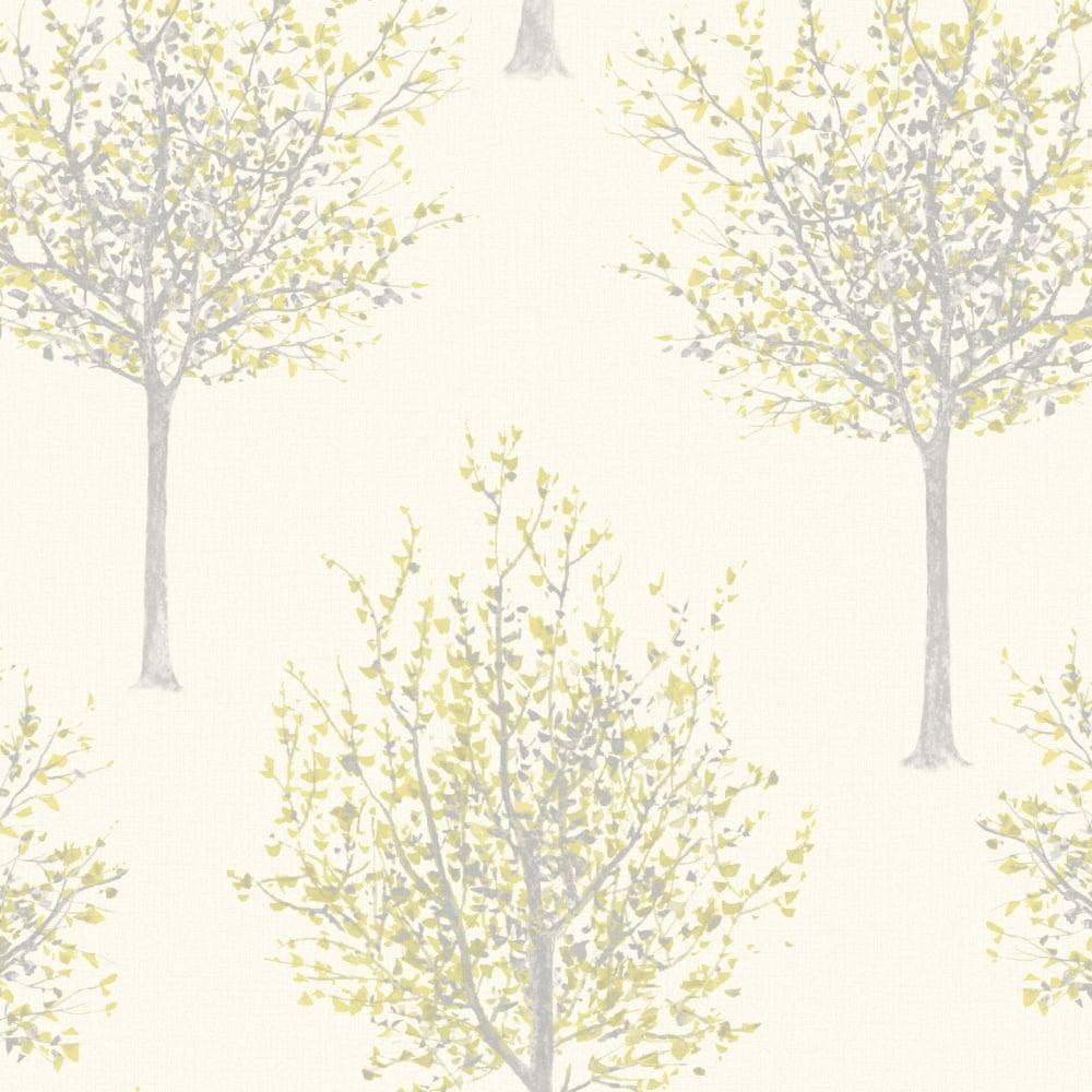 1000x1000 Grandeco Nordic Forest Tree Pattern Wallpaper Textured Glitter Leaf Motif NG2105. I Want Wallpaper