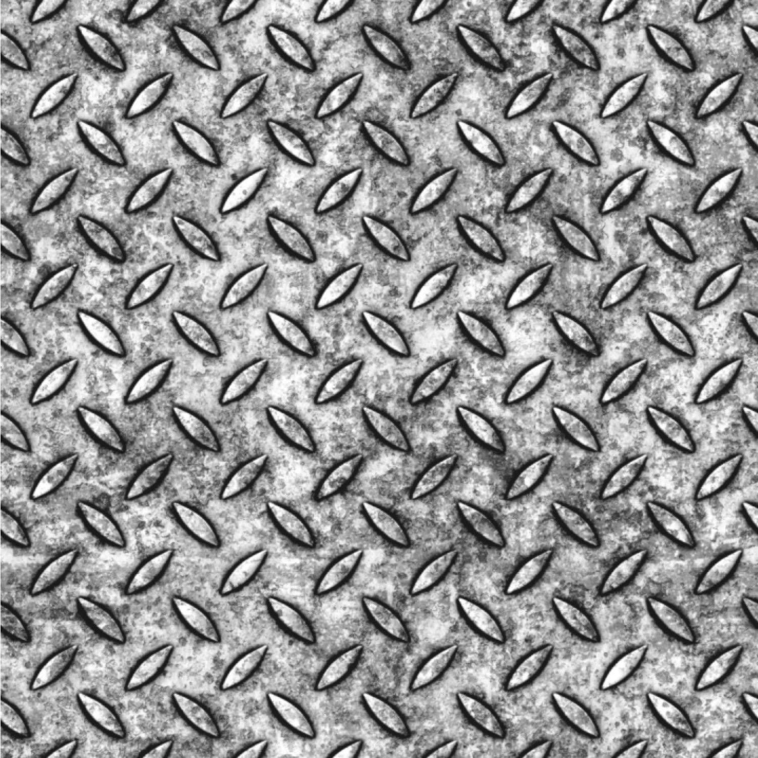 1500x1500 YouCustomizeIt Diamond Plate Wallpaper & Surface Covering (Peel & Stick 24x 24 Sample) : Tools & Home Improvement