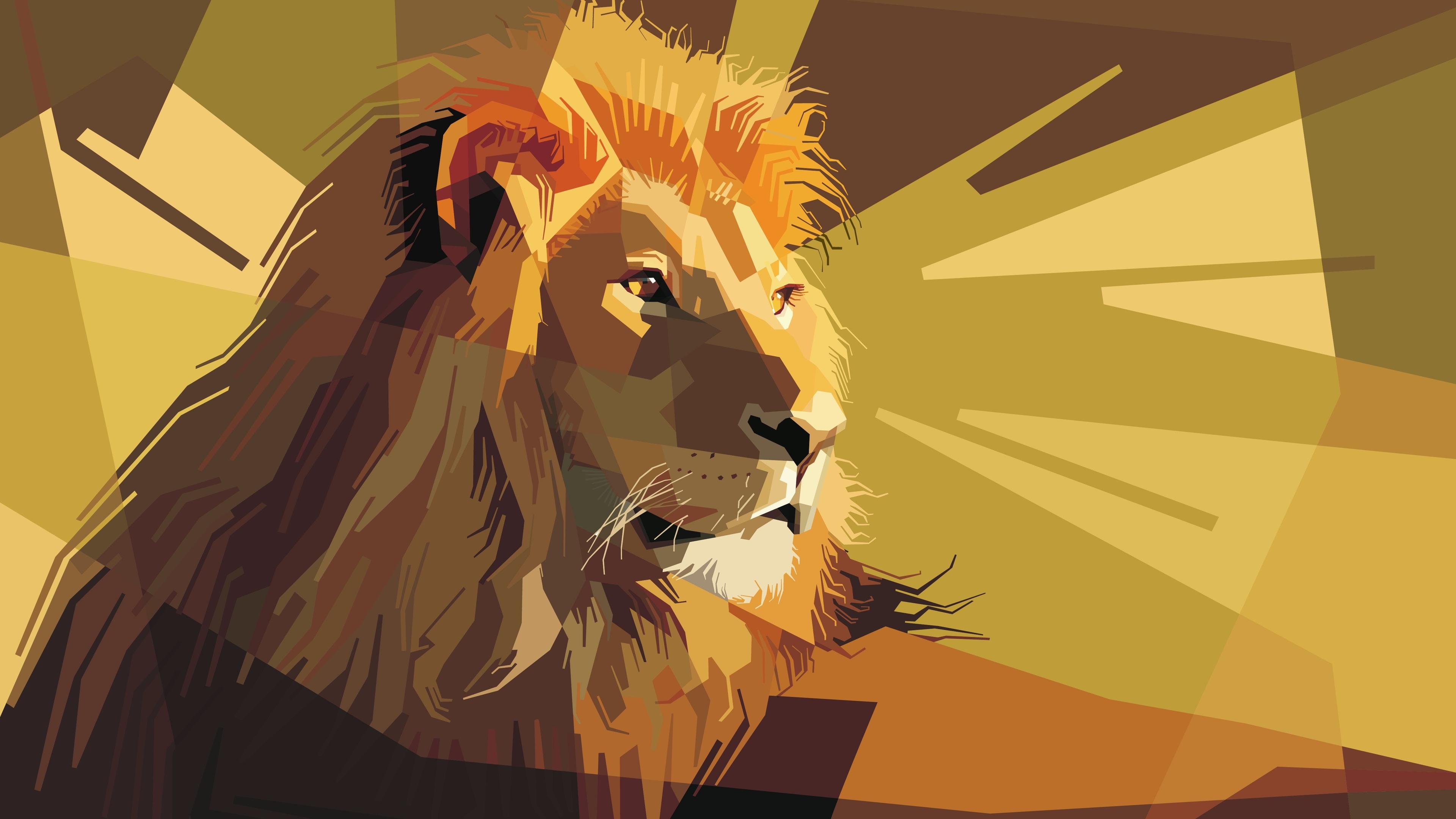 3840x2160 Wallpaper 4k Artistic Lion 4k Wallpaper