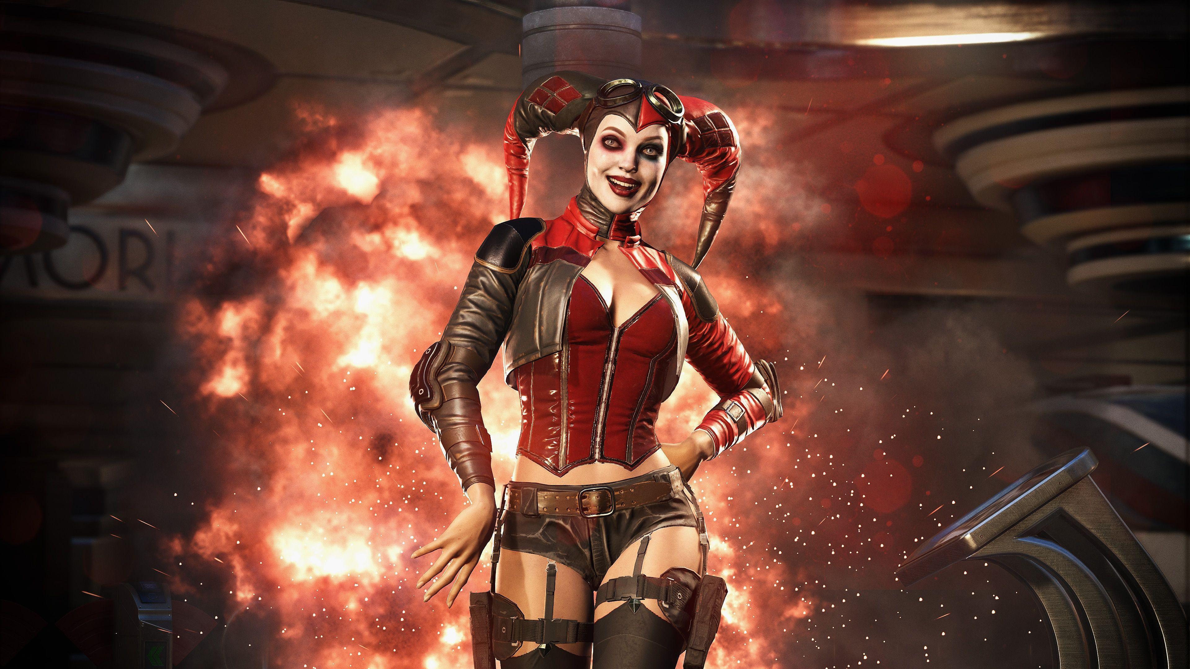 3840x2160 Harley Quinn Supervillain Wallpaper