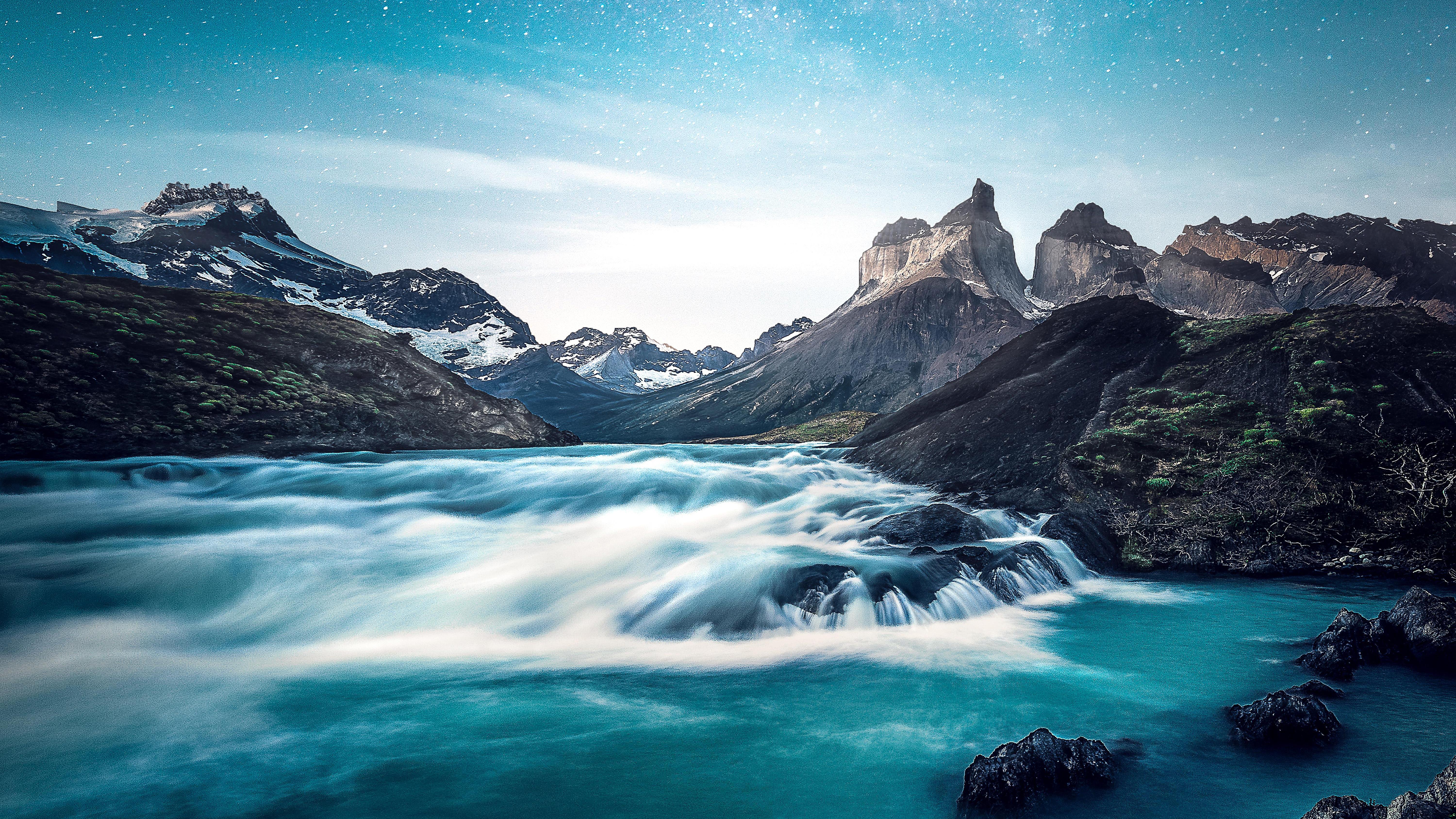 6000x3375 River Stream Lscape 5k Del Paine Wallpaper 4k