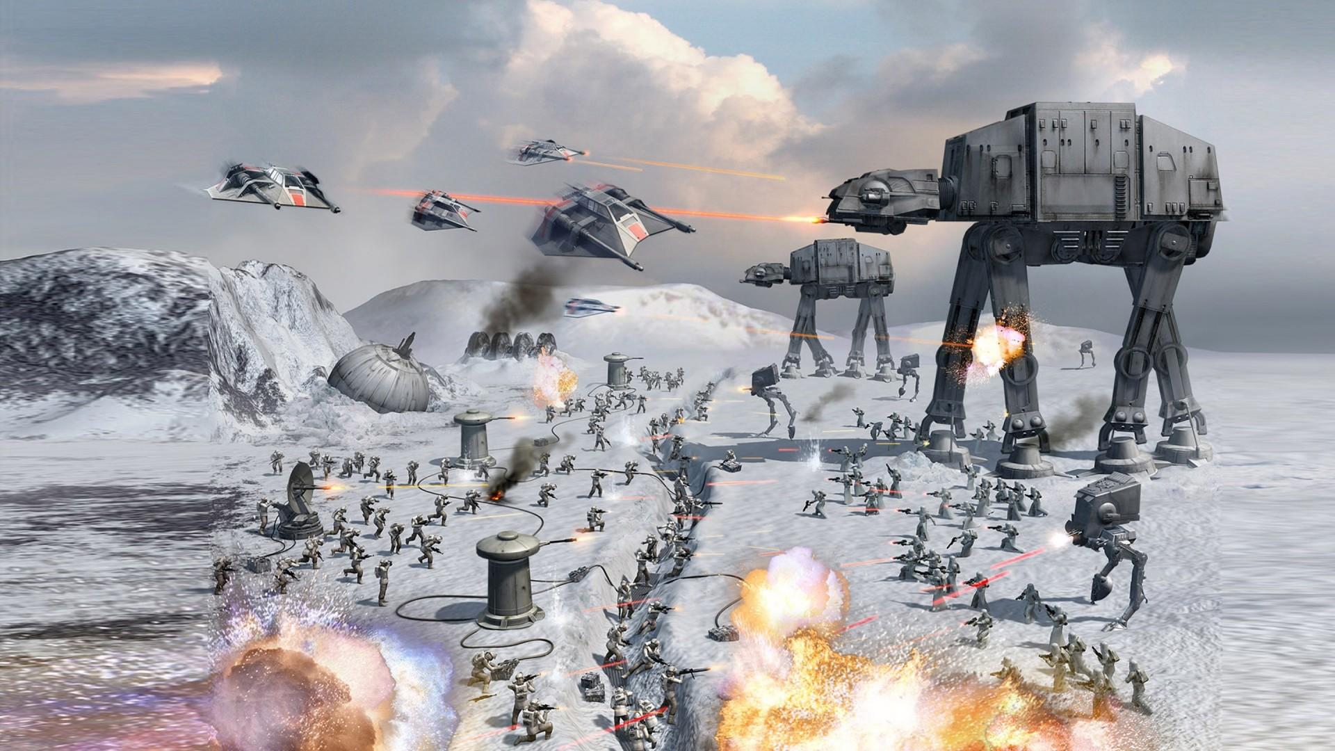 1920x1080 Star Wars Battle For Empire Spacecraft Robots Weapon Laser Beam Desktop Wallpaper HD Free Download :