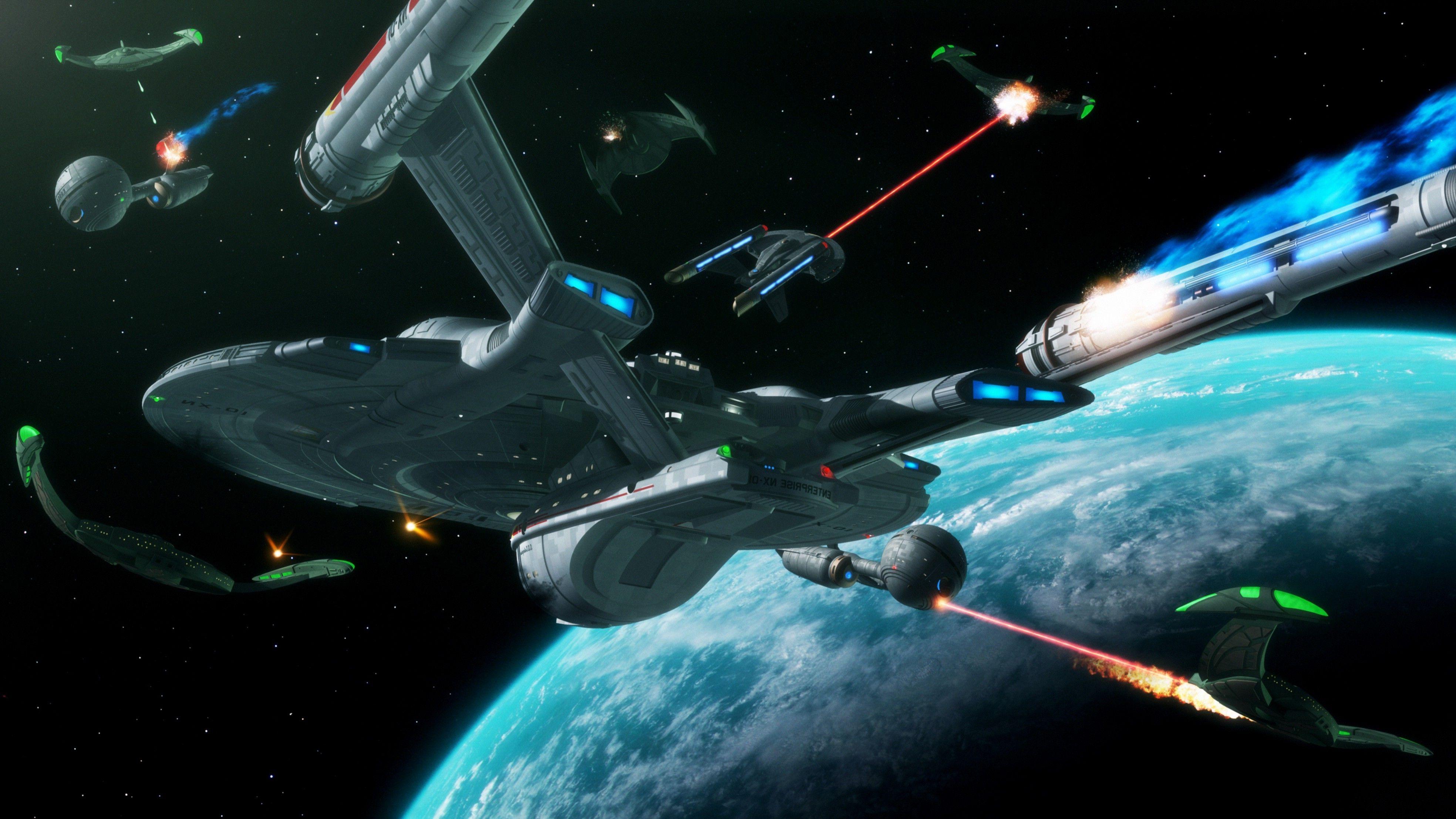 3936x2214 Space Battle Wallpaper