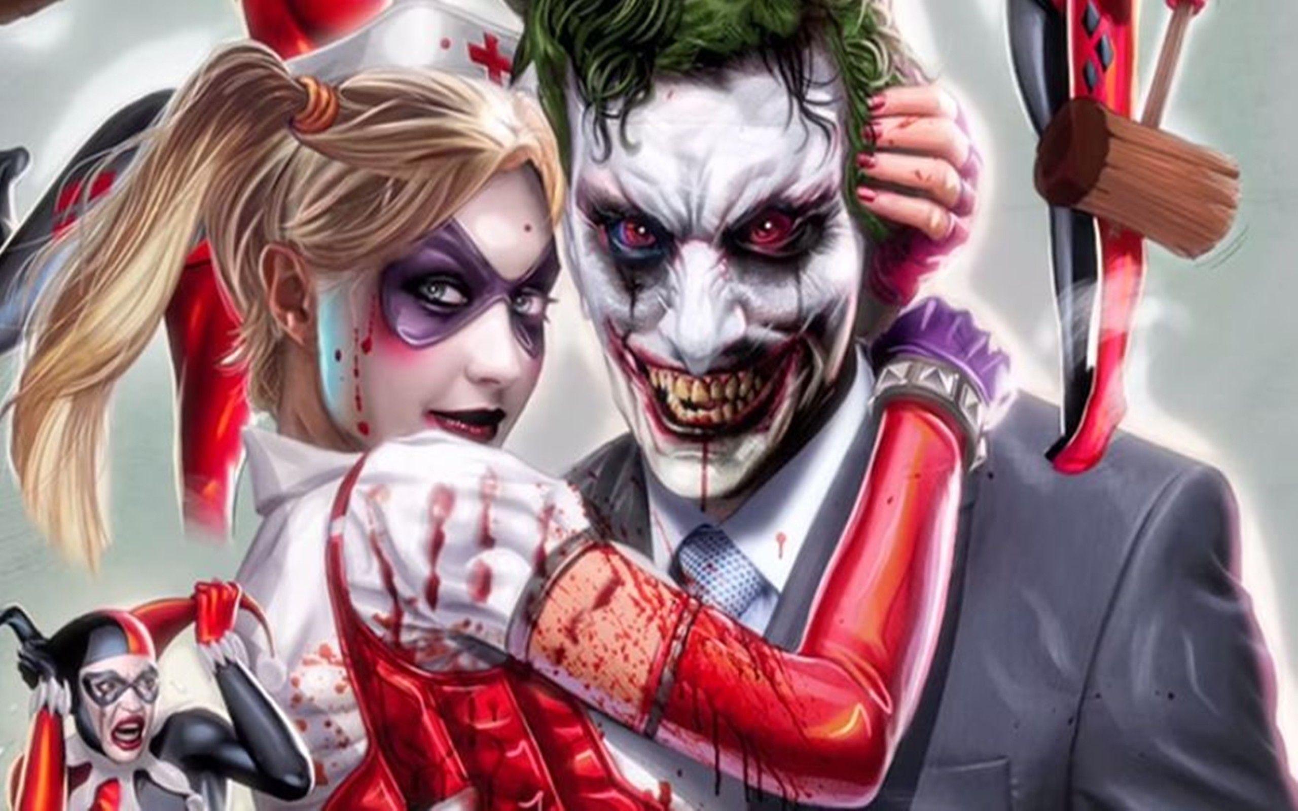 Hình nền Harley Quinn and Joker 2560x1600Tải full HD đẹp miễn phí