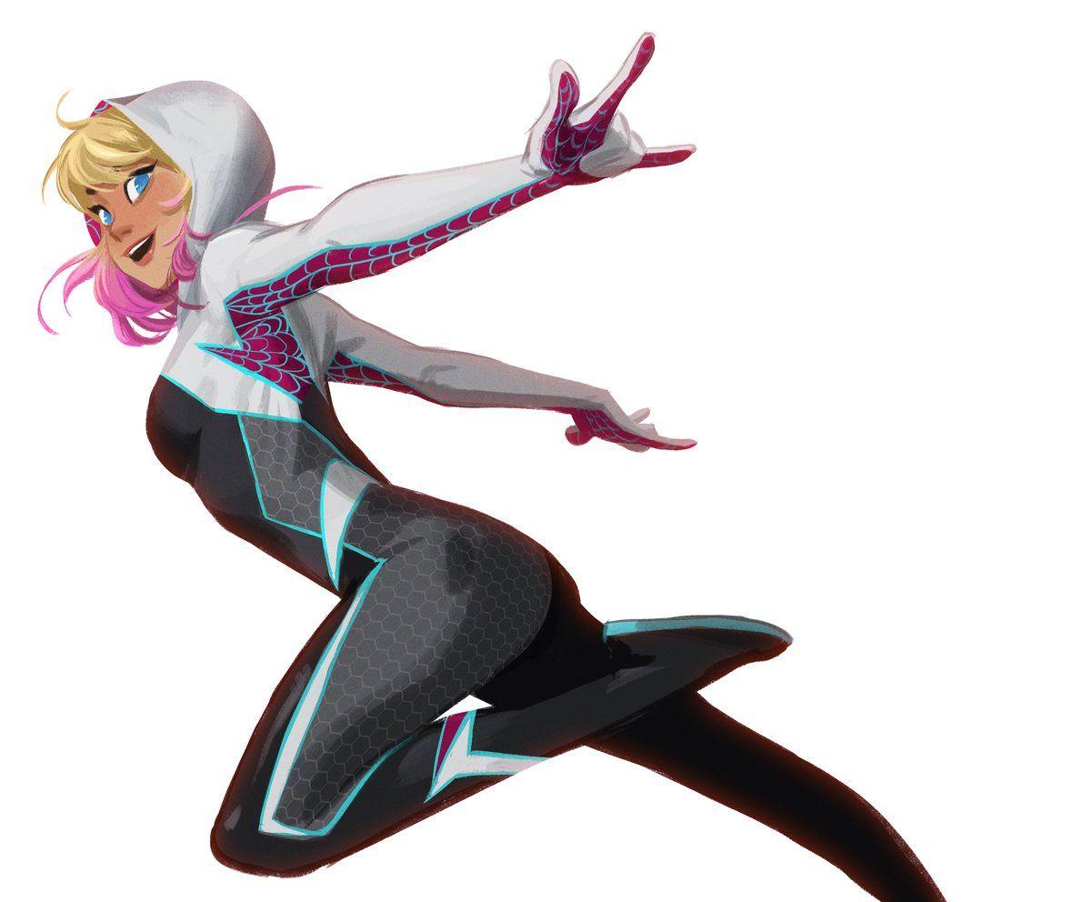 1200x992 mingjue helen chen's a Spider Gwen I painted for the Marvel Rising poster that was released. Sometimes. Marvel spider gwen, Spider gwen, Marvel