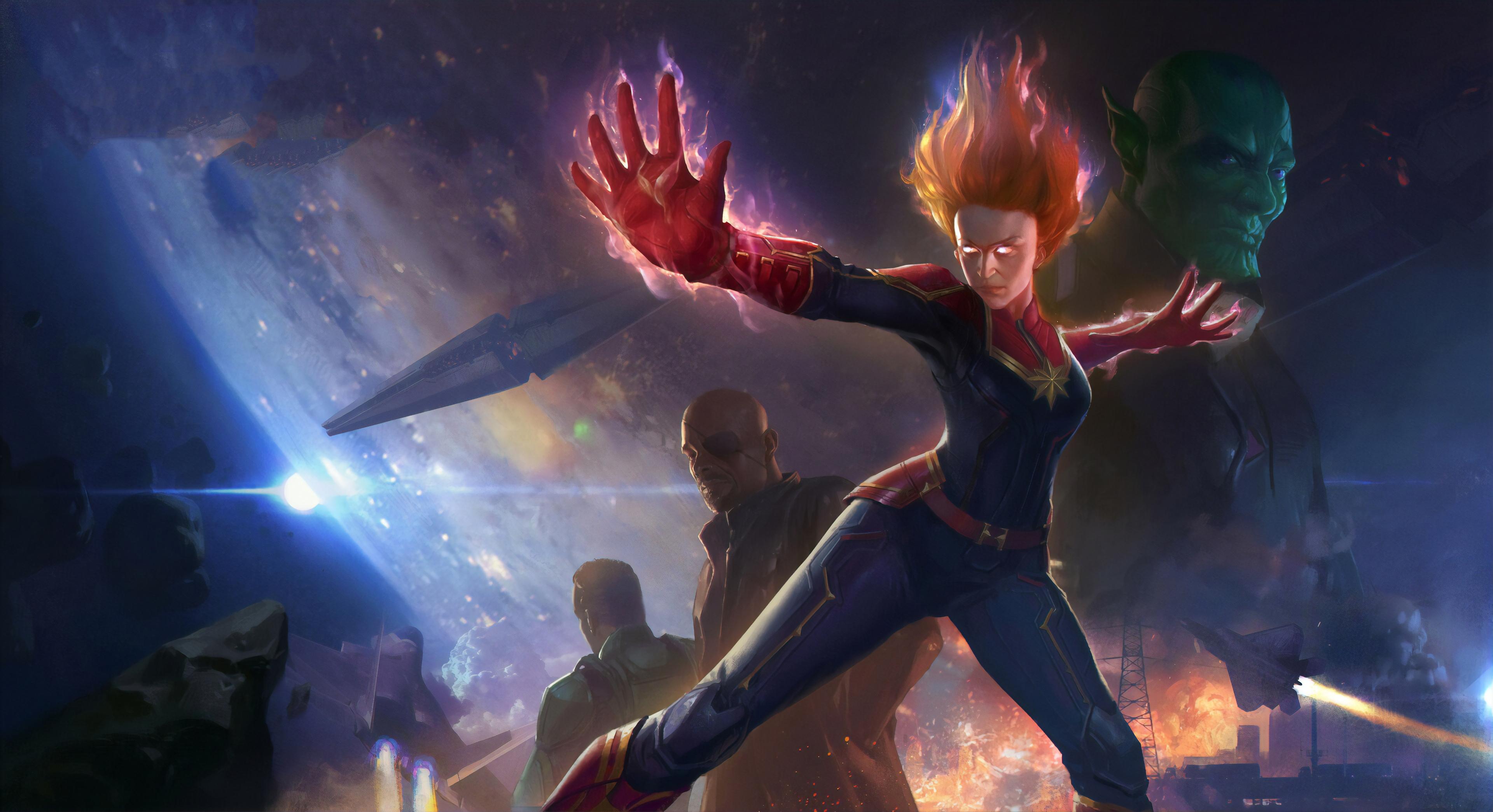 3840x2090 captain marvel HD wallpaper, background