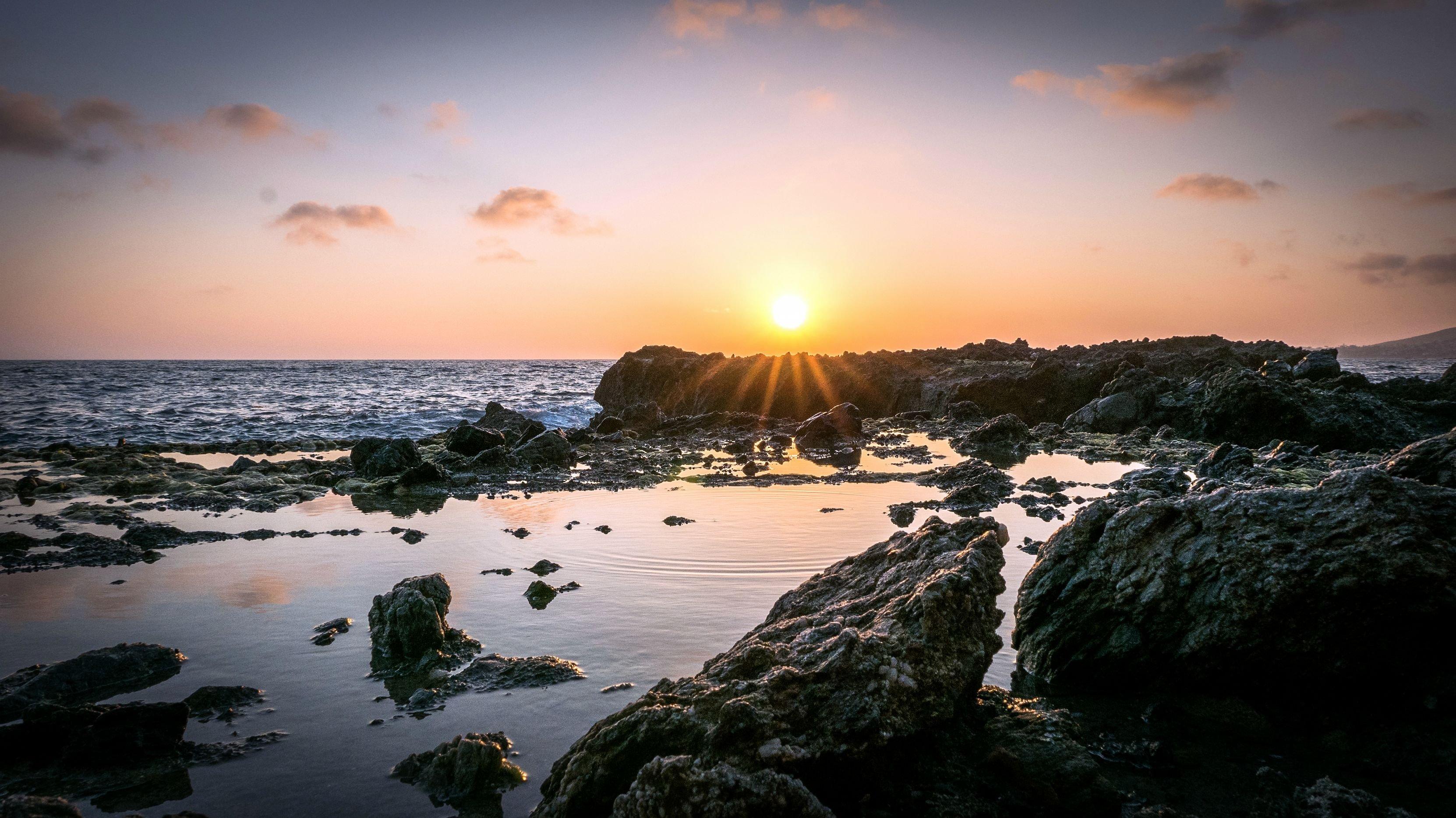 3324x1869 Tide Pools at Sunset Laguna Beach HD wallpaper