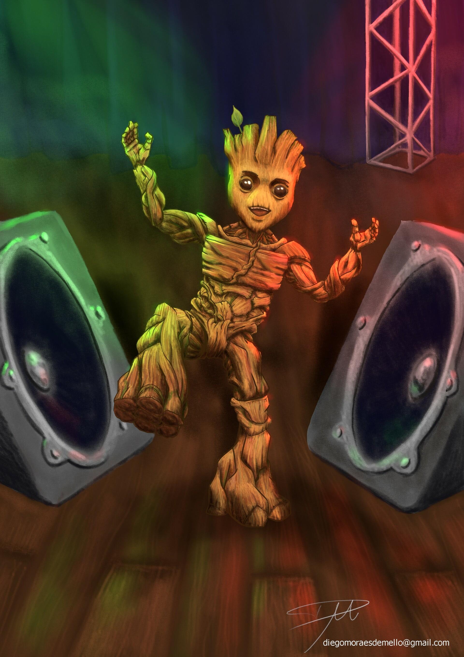 Baby Groot Dancing Wallpapers - Top Free Baby Groot Dancing Backgrounds ...