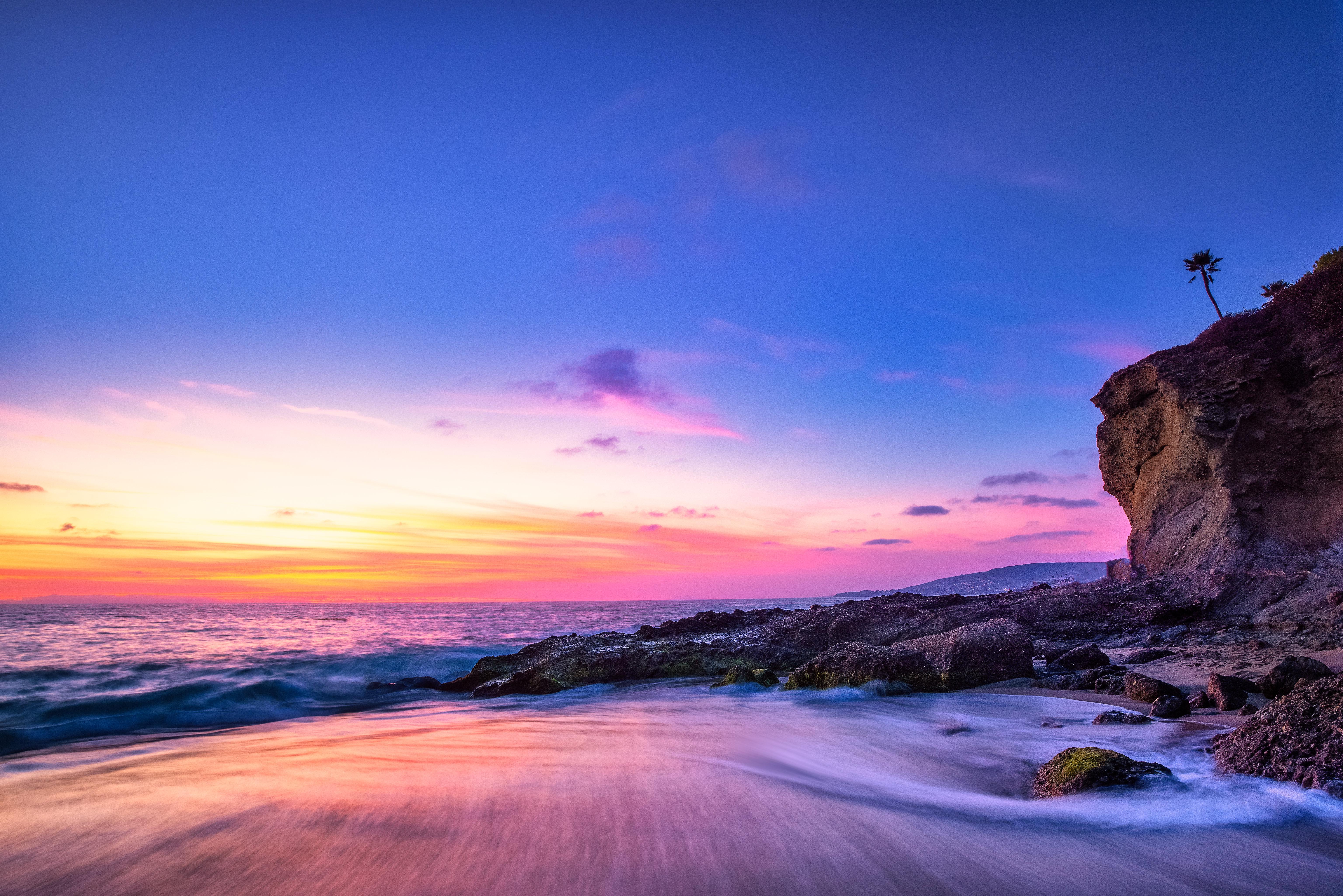 6143x4098 Wallpaper 4k Laguna Beach Seascape Long Exposure 4k Wallpaper