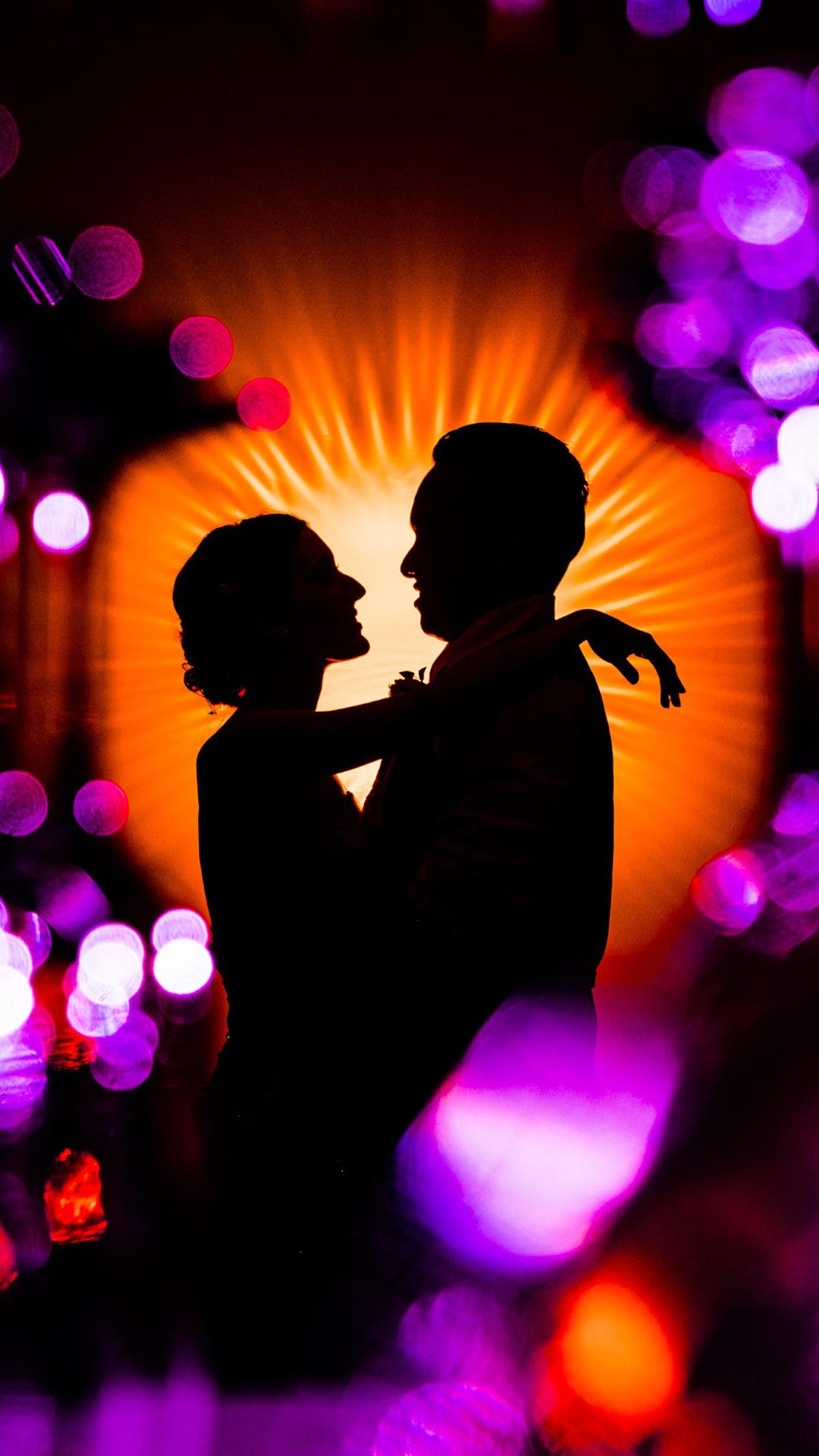 1080x1920 1080x1920 couple, dancing, love, silhouette, artist, artwork, digital art, HD for iPhone 8 wallpaper