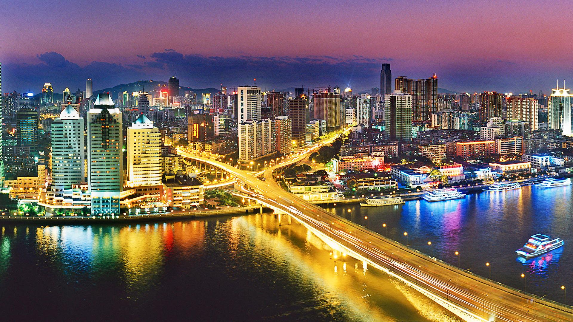 1920x1080 Wallpaper 4k Urban NightLife Guangzhou China Wallpaper