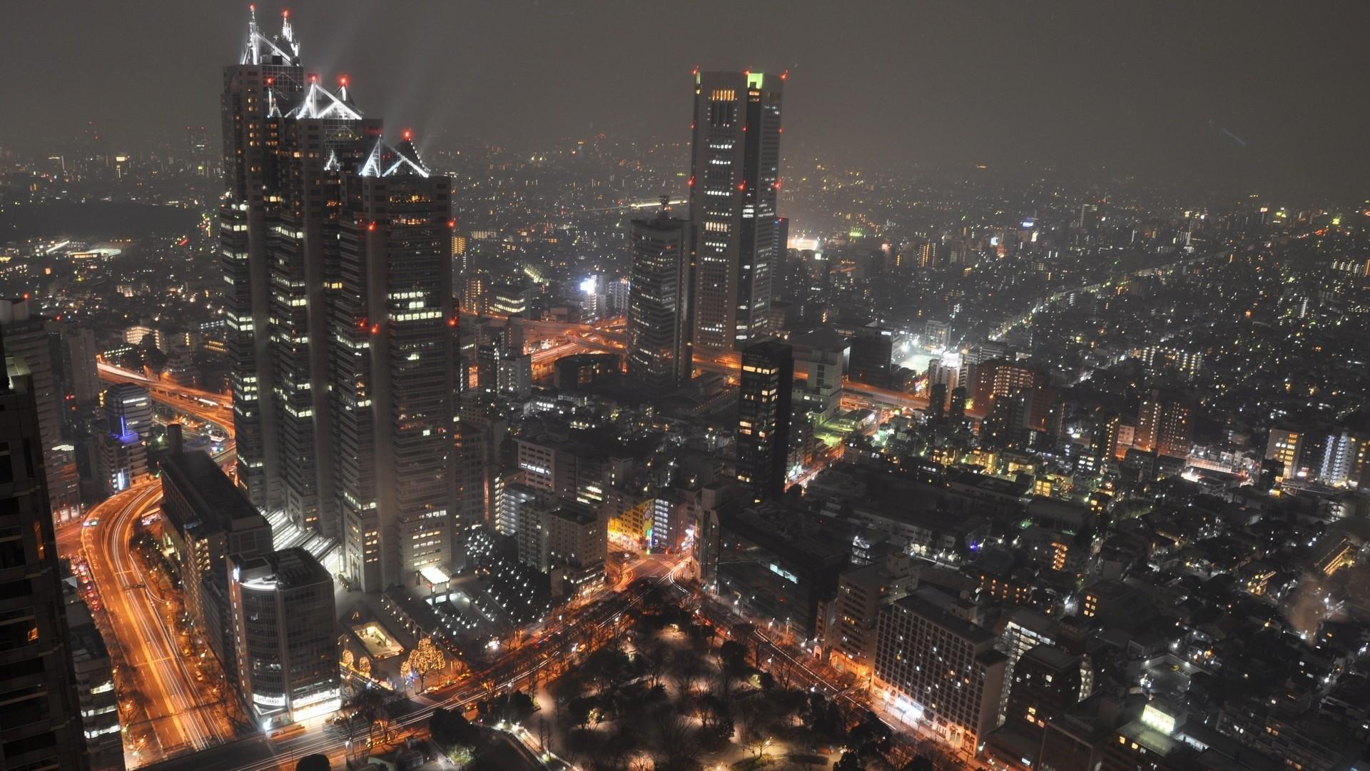 1920x1080 1920x1080 Japan, Tokyo, Night, Lights city, Top view wallpaper JPG