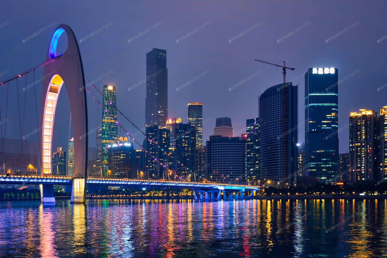 1600x1067 Guangzhou skyline. Guangzhou, China photo by f9photos on Envato Elements
