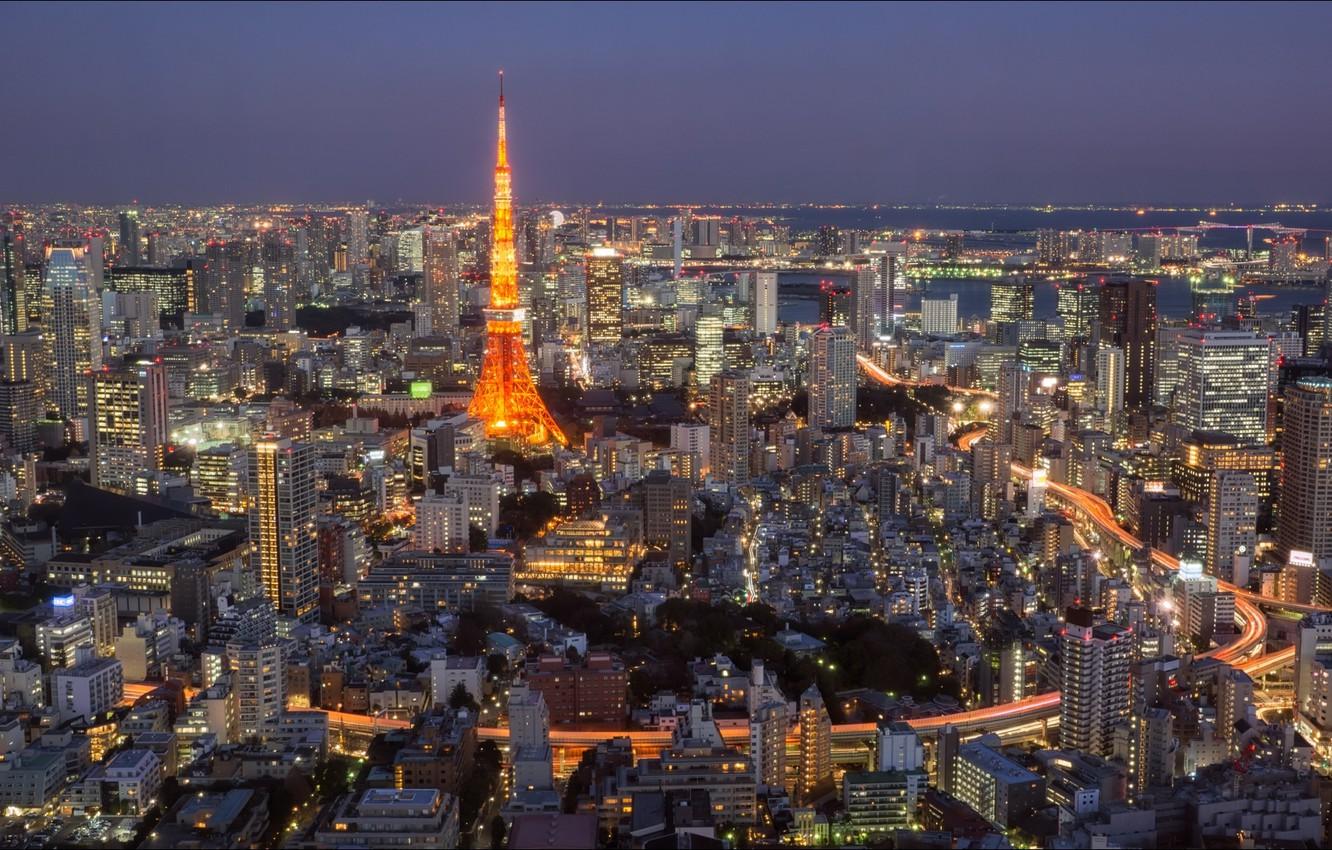 1332x850 Wallpaper city, Tokyo, Tokyo, night image for desktop, section город