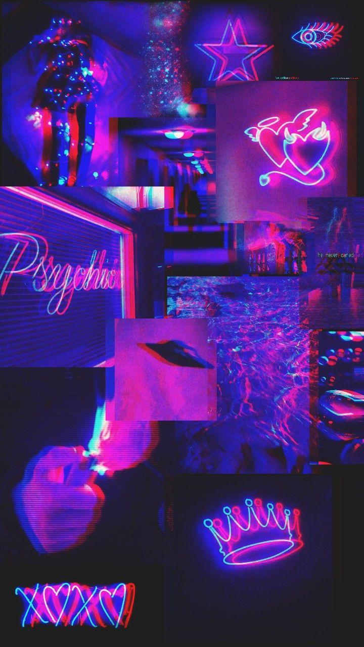 720x1280 neon #purple #blue #mor #mavi. Aesthetic iphone wallpaper, Wallpaper iphone neon, iPhone wallpaper girly
