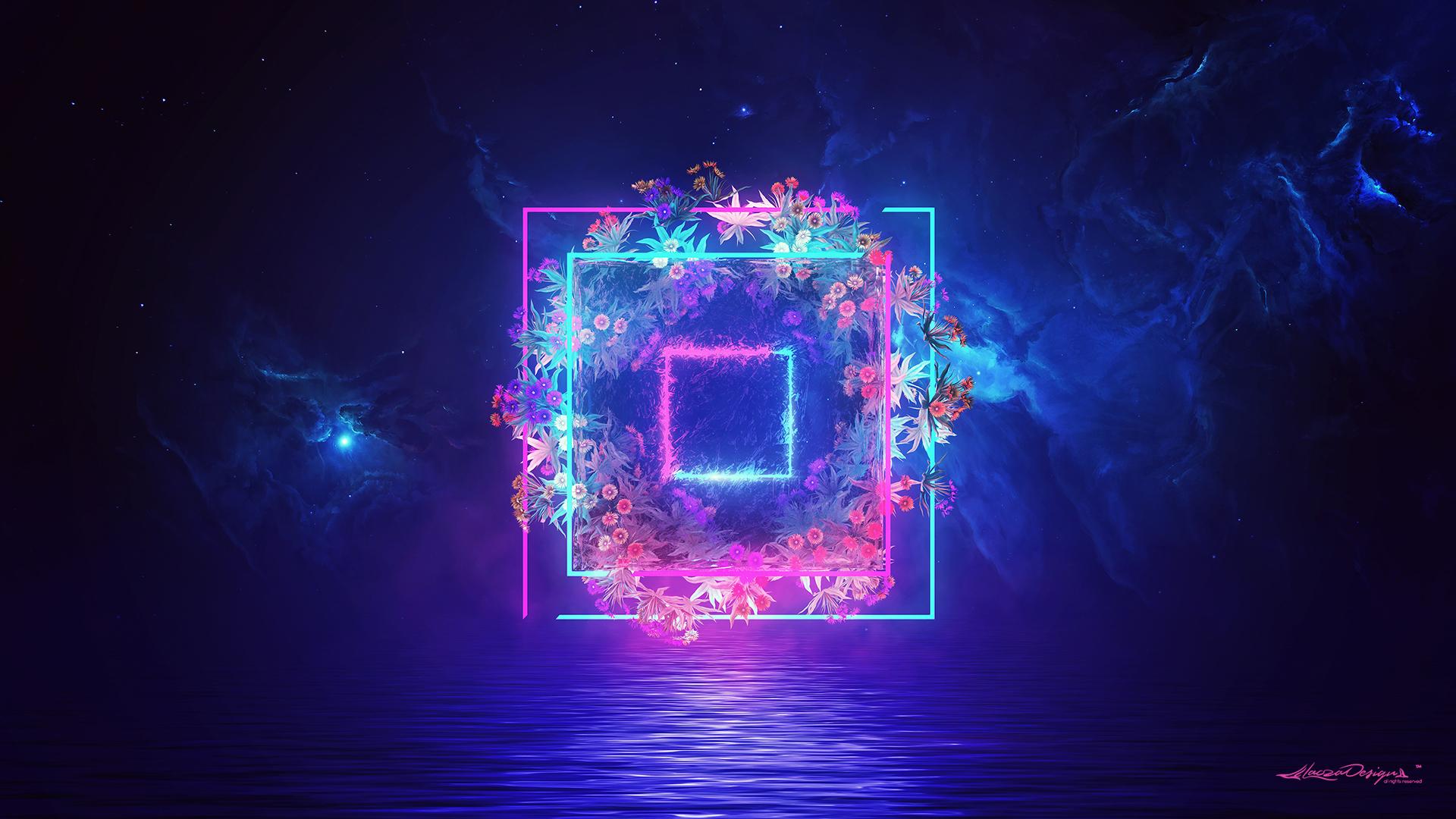 1920x1080 1920x1080 Blue, Light, Nebula, Neon. Mocah HD Wallpaper