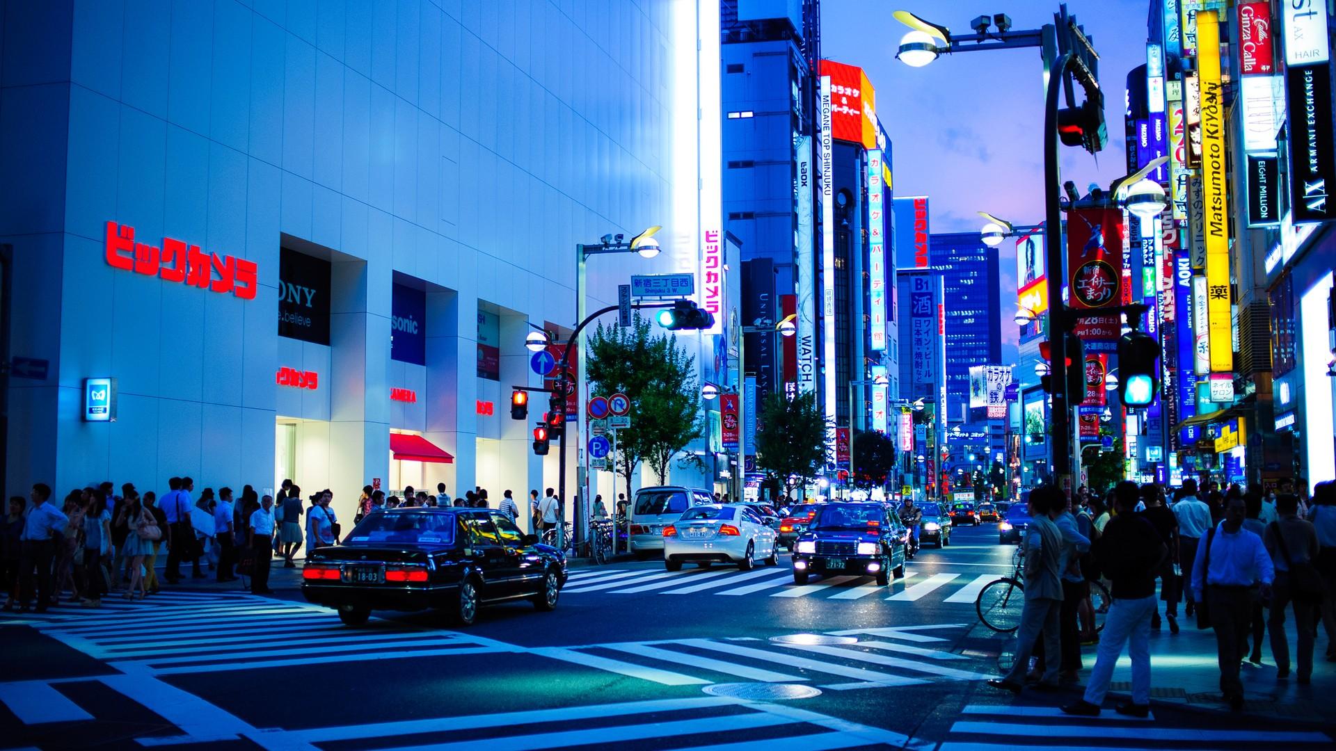 1920x1080 #Japan, #Tokyo, #lights, #street, wallpaper. Mocah HD Wallpaper