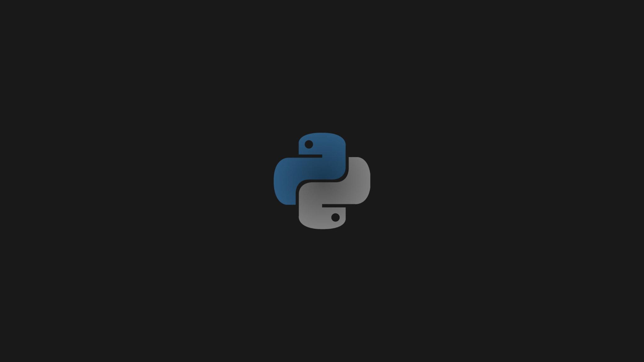 2048x1152 Python wallpaper, programming, minimalism, grey, technology • Wallpaper For You HD Wallpaper For Desktop & Mobile