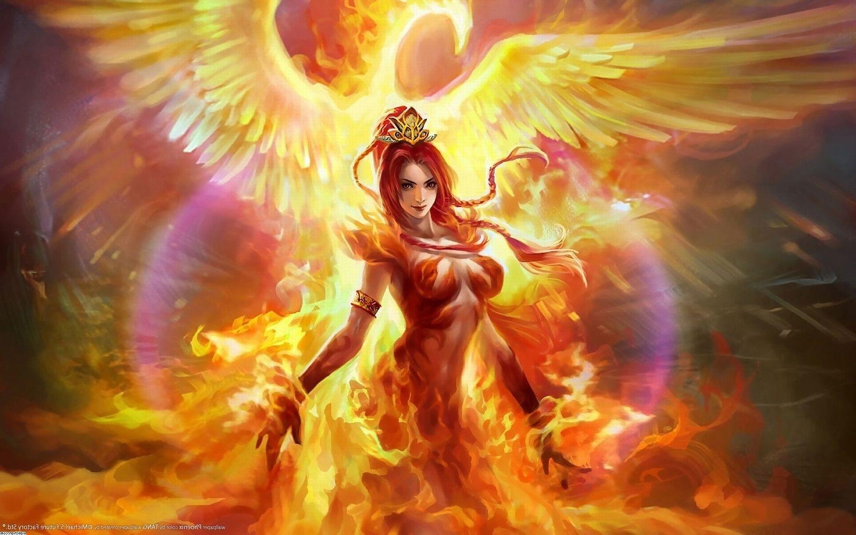 1680x1050 1680x1050 fantasy art fire phoenix wallpaper JPG 271 kB