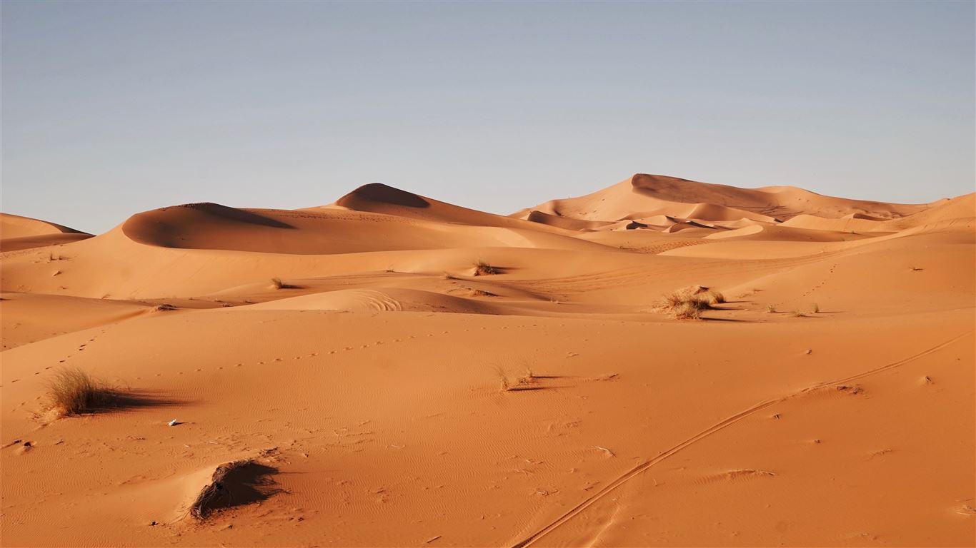 1366x768 landscape photography of desert MacBook Air Wallpaper Download