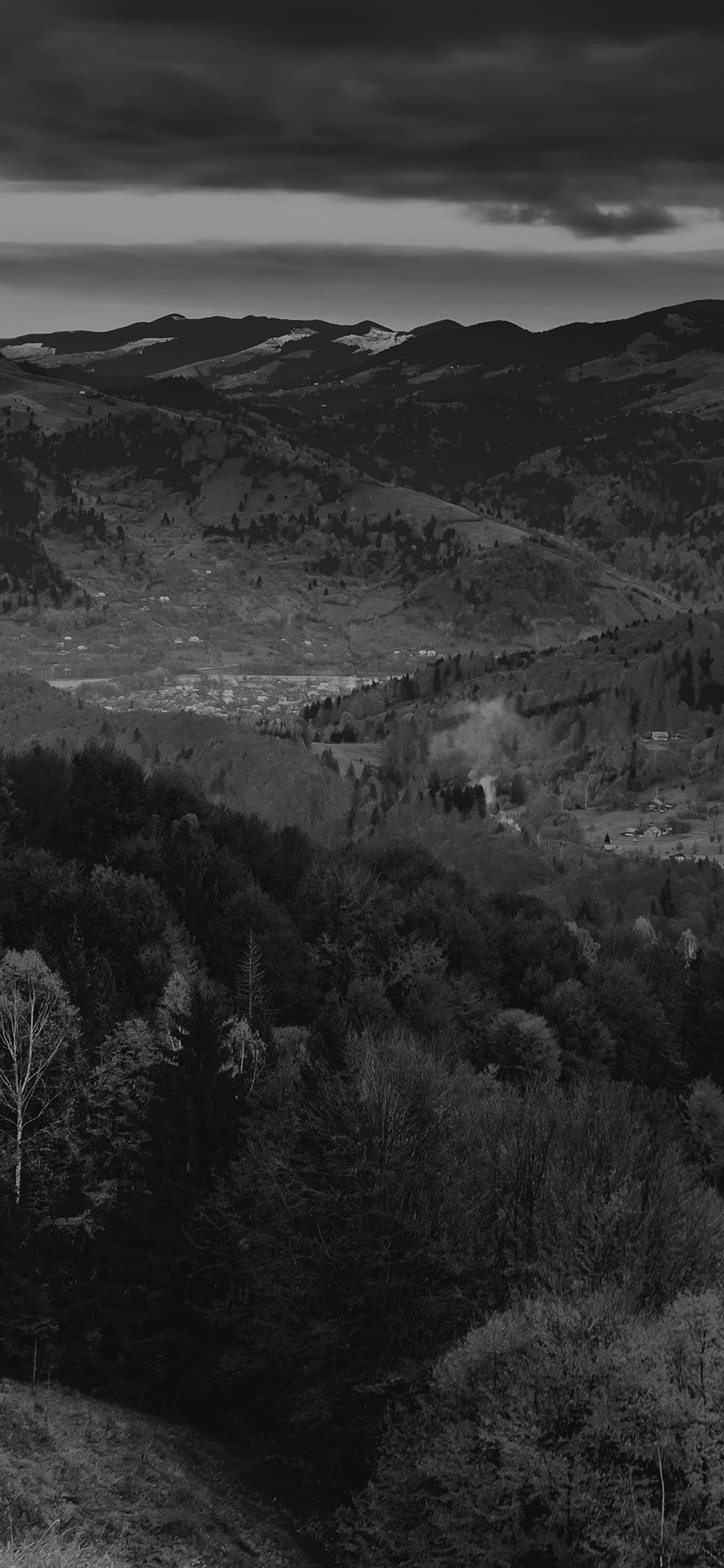 1125x2436 iPhoneXpapers mountain fun red tree nature dark beautiful bw