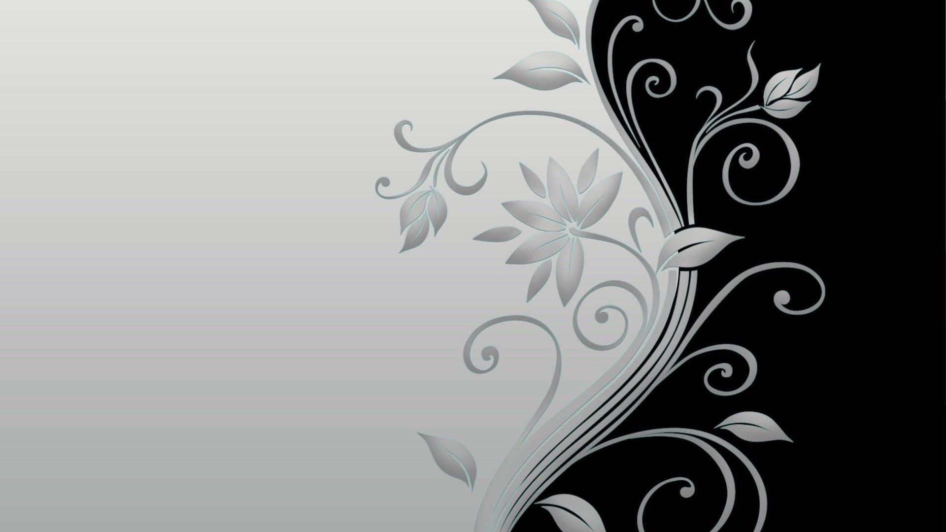 1920x1080 Black And White Flower Desktop Wallpaper